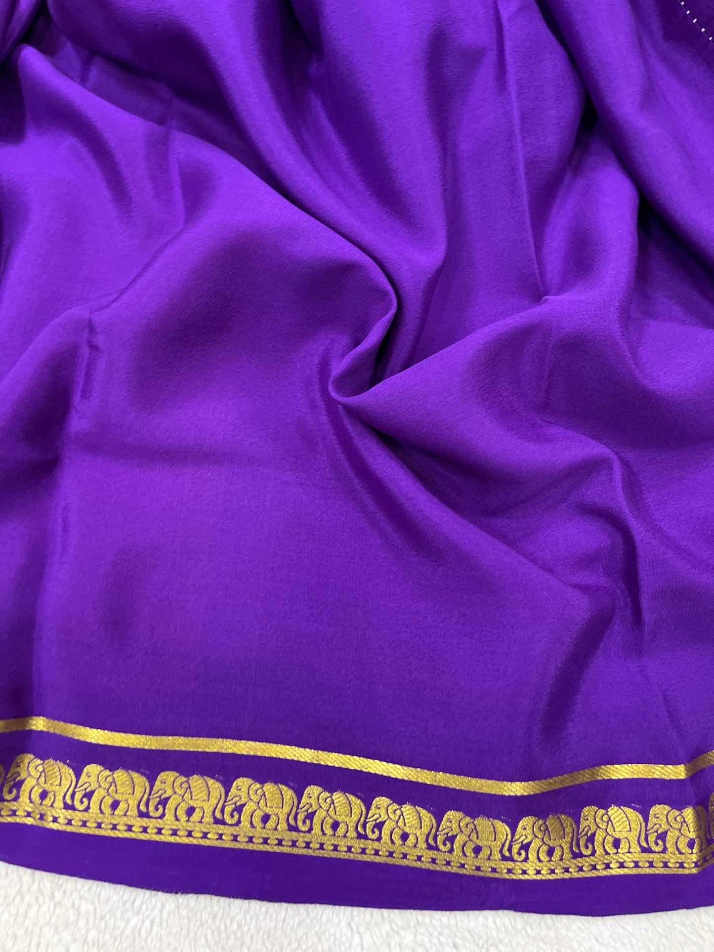 Pure crepe Mysore silk- Elephant