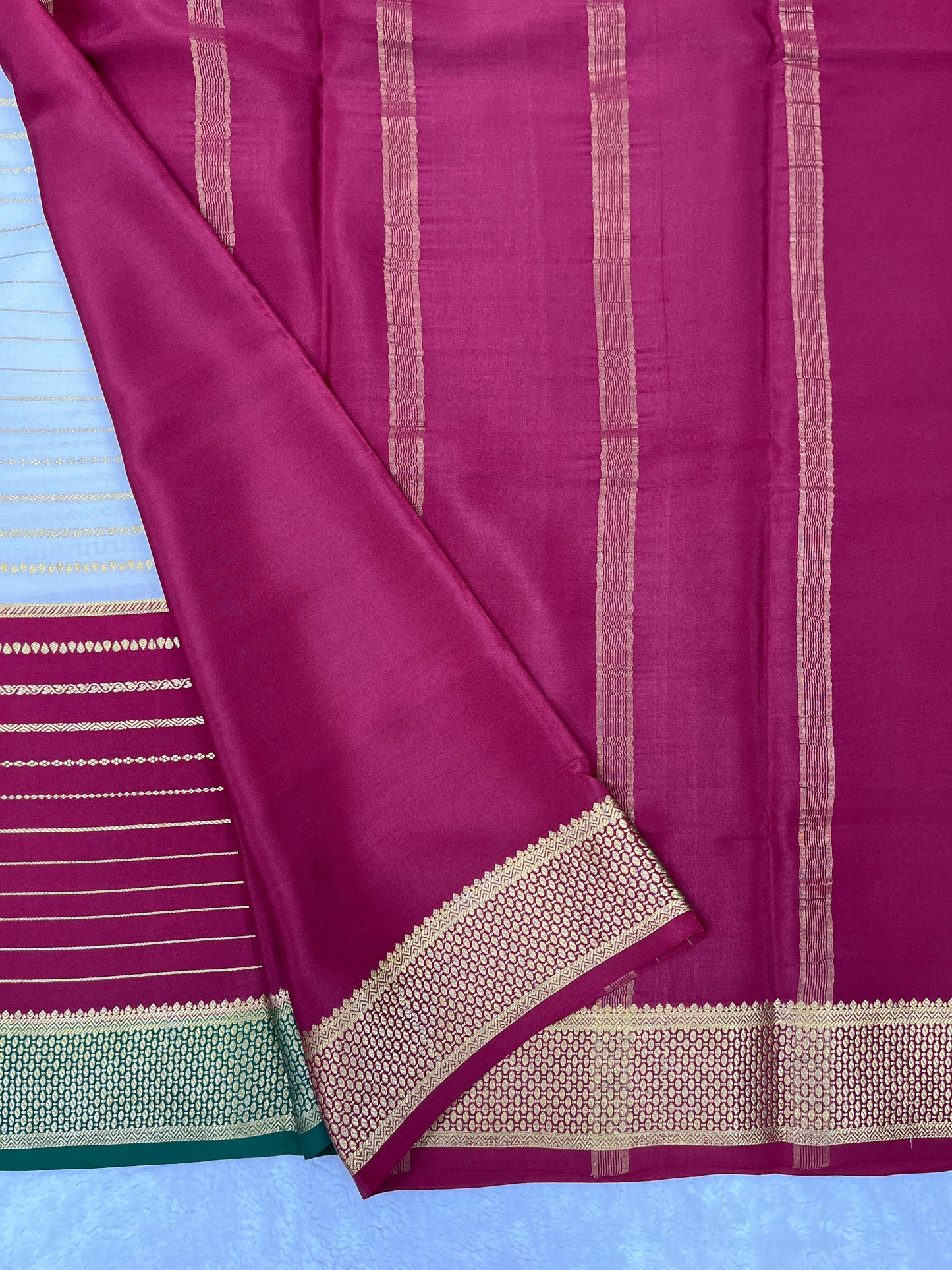 Pure Crepe Mysore Silk Bentex checks butta contrast - 2637795
