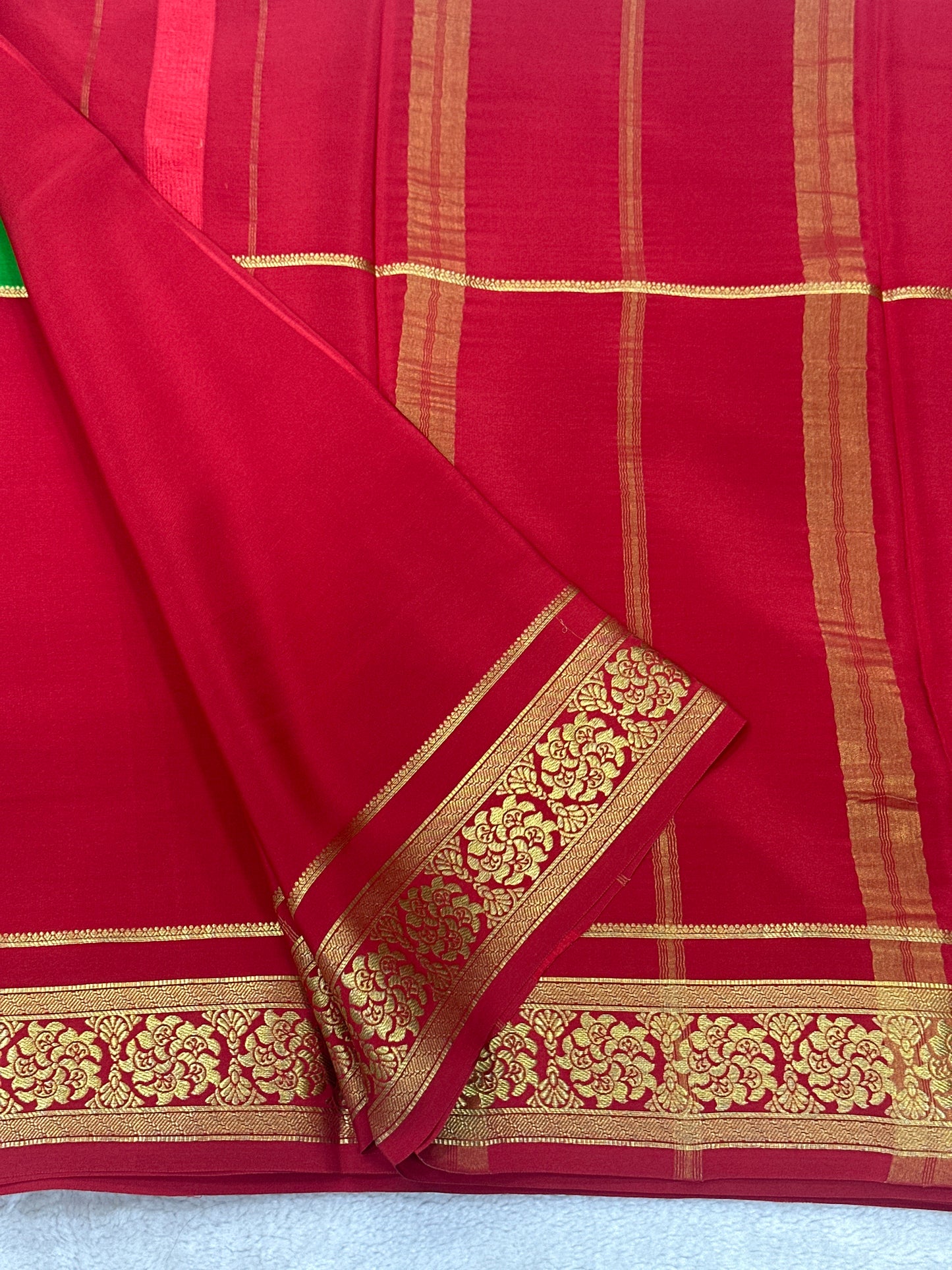 Silver Based Zari Pure Mysore Silk Saree