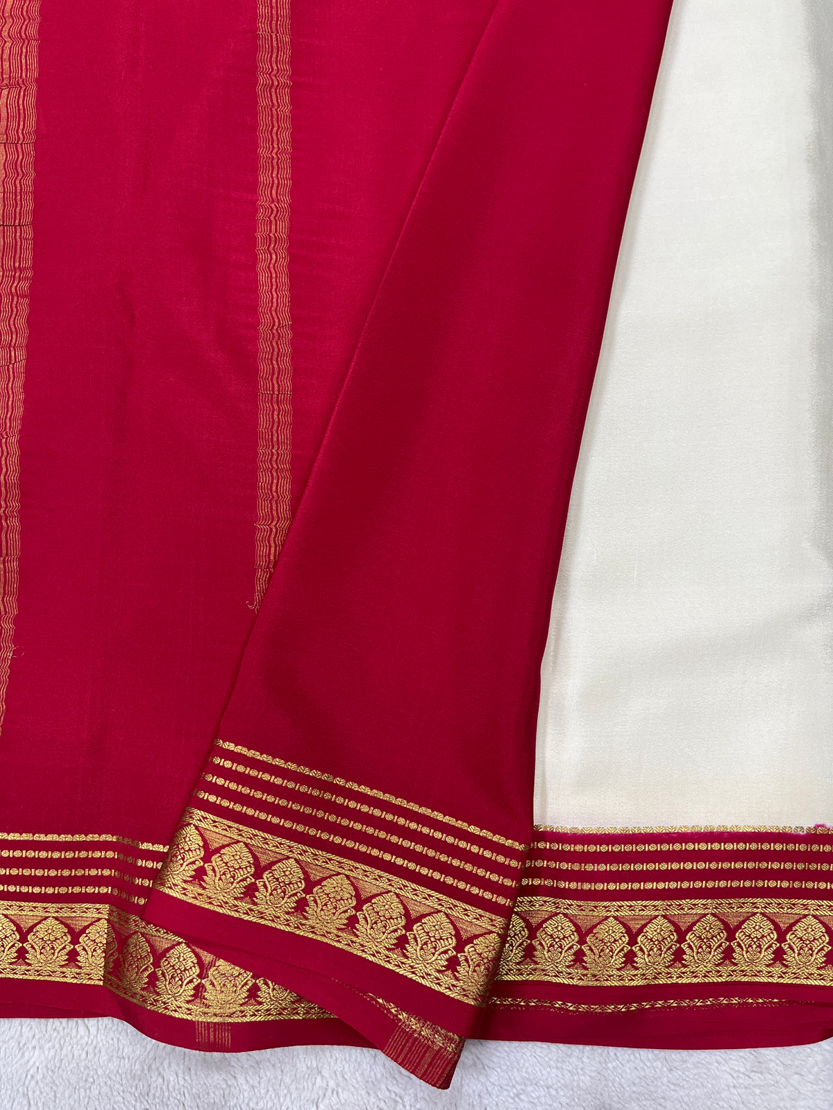 Pure crepe Mysore silk saree 136451 (100 GSM)