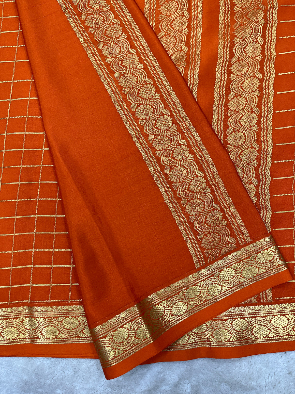 Pure crepe Mysore silk saree 1111105 (120gsm)