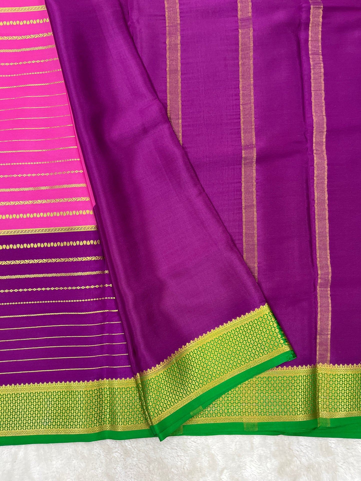 Pure Crepe Mysore Silk Bentex checks butta contrast - 2637795