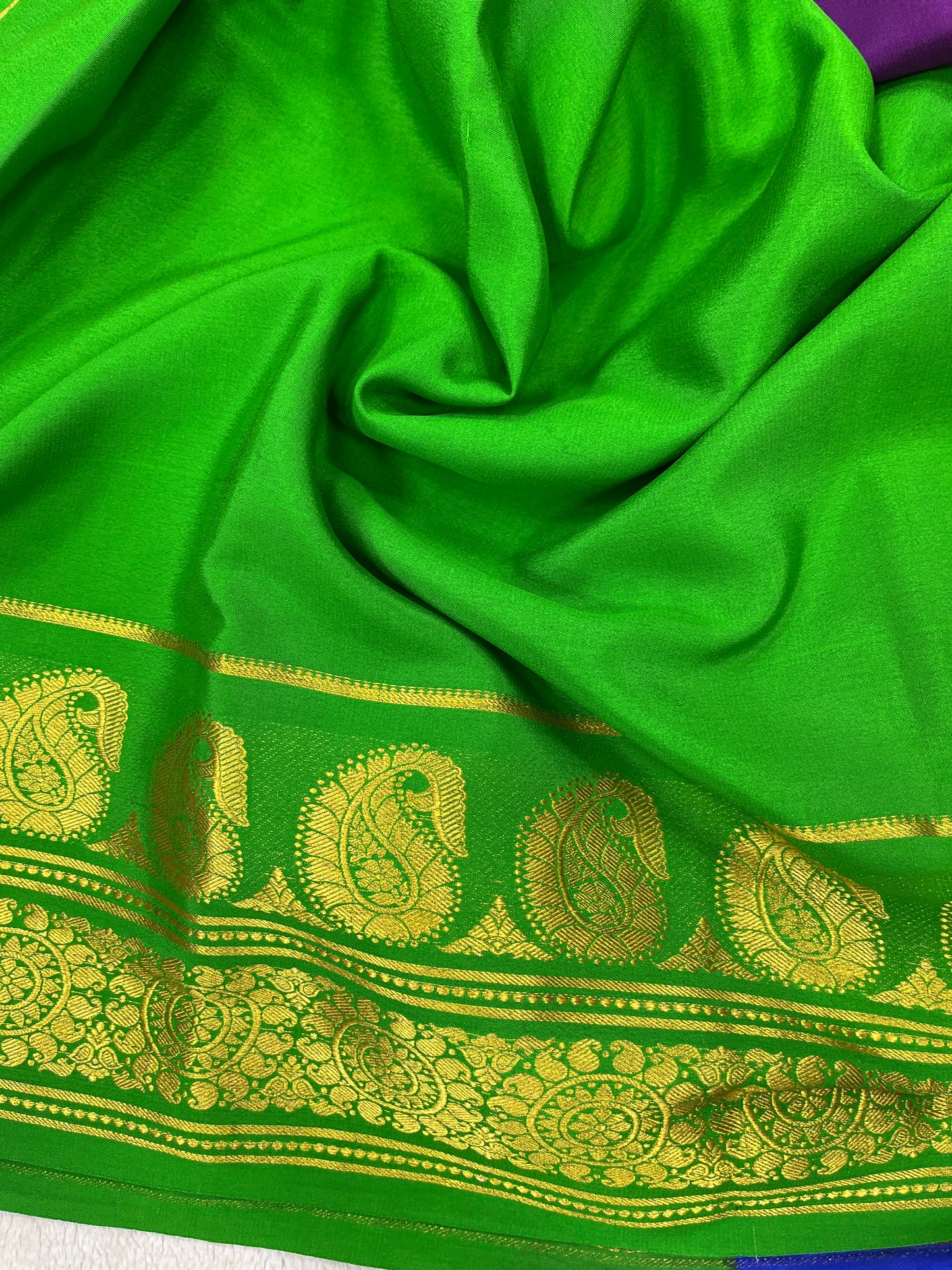 Pure crepe Mysore silk-KSIC Mango(1104901)