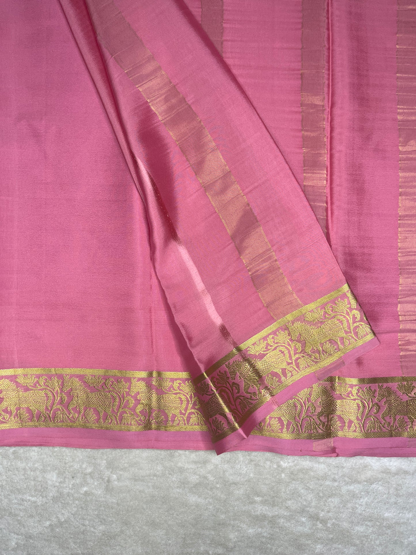 Pure crepe Mysore silk saree-120 GSM(1104002)