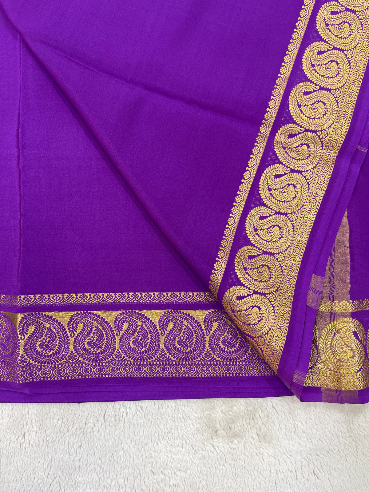 Pure Mysore silk -Mango Border-27261002(120GSM)