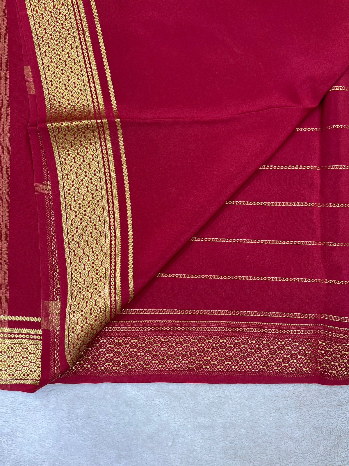 Pure Mysore Silk Saree-(1450112)