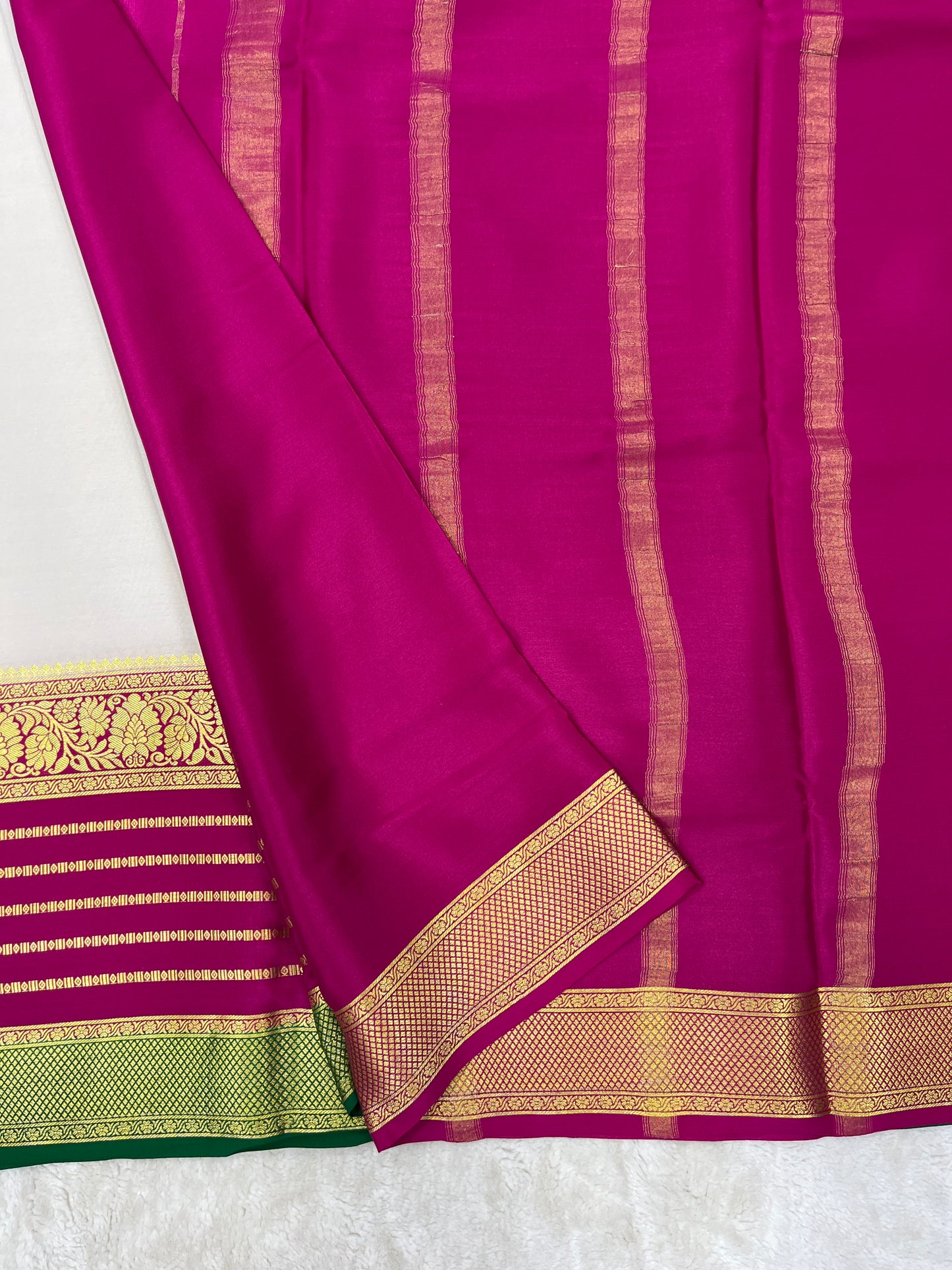 Pure Crepe Mysore Silk 3D contrast - 2637794