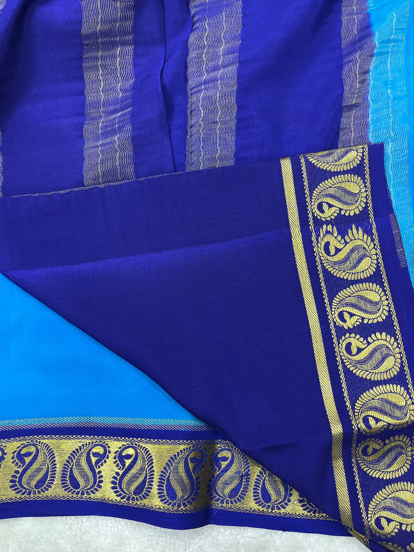 Pure crepe Mysore silk saree-120 Gsm(1104001)