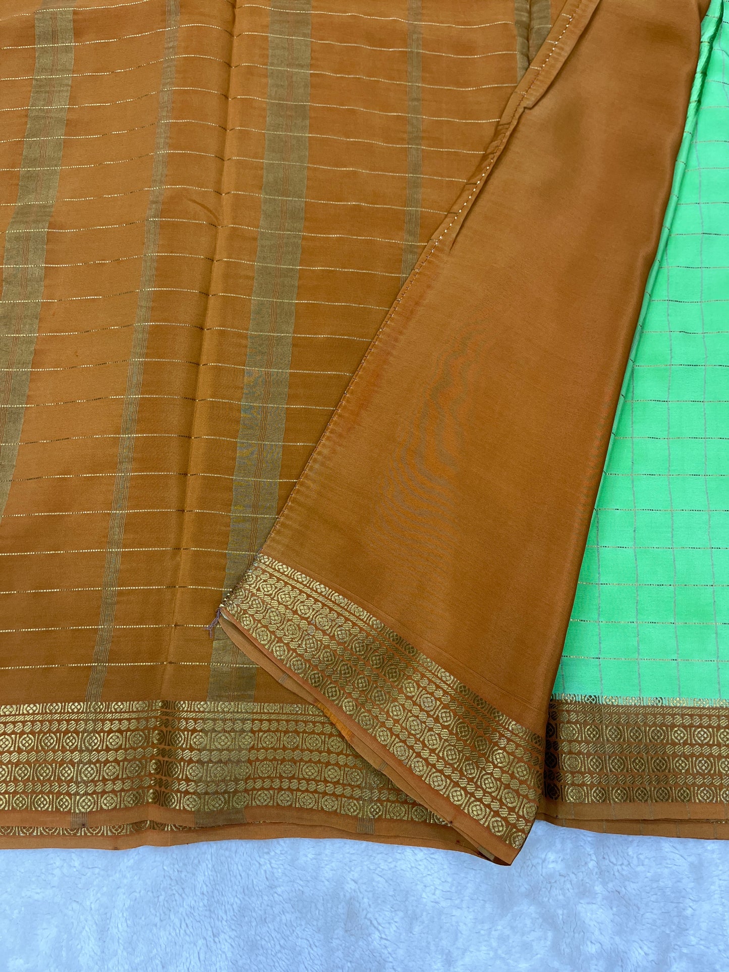 Sliver base zari Mysore silk sarees