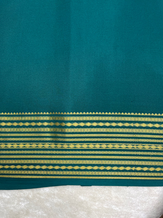 Pure crepe Mysore silk - Gatti border- (1104902)