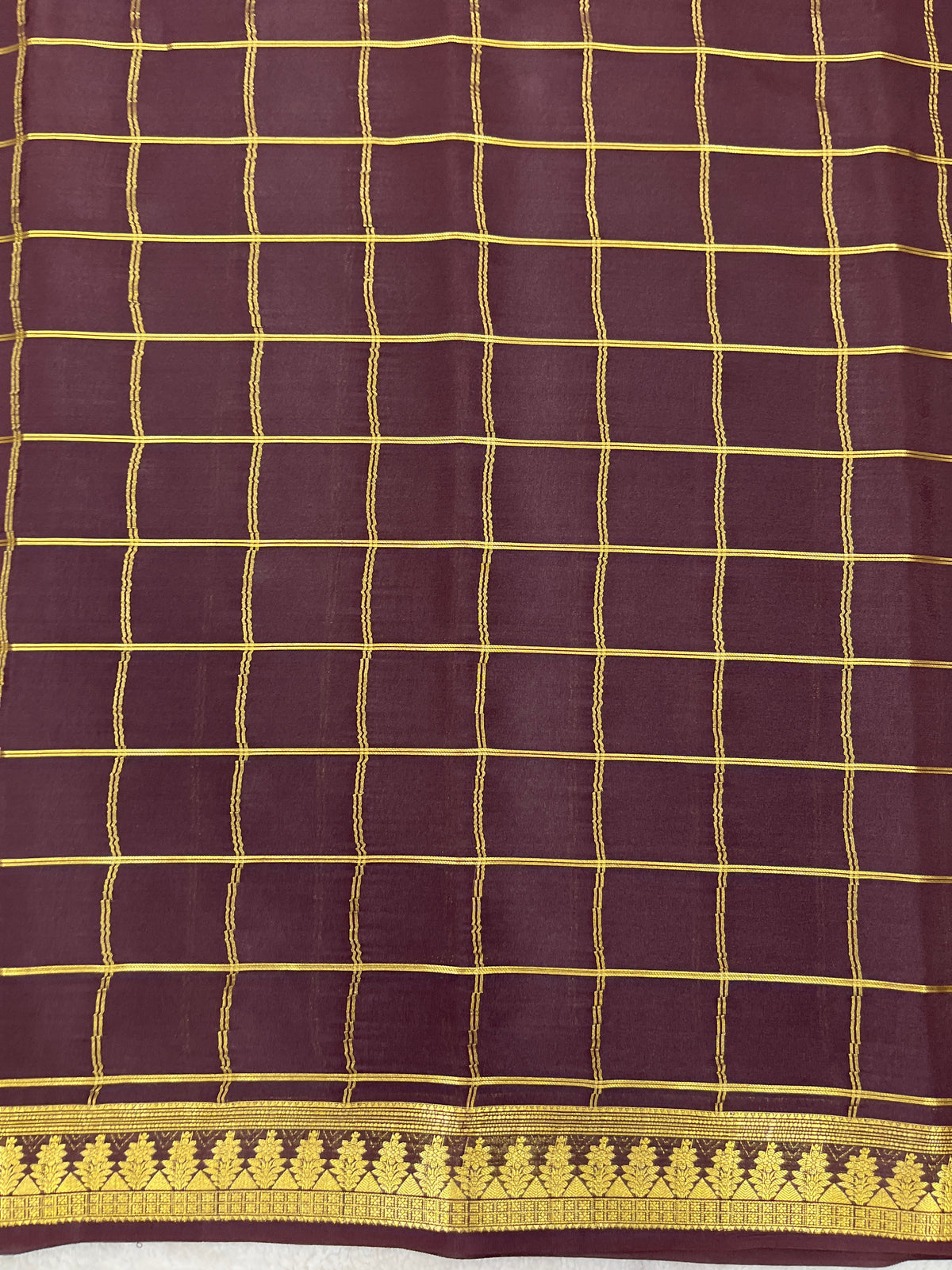 Pure crepe Mysore silk saree 13106333