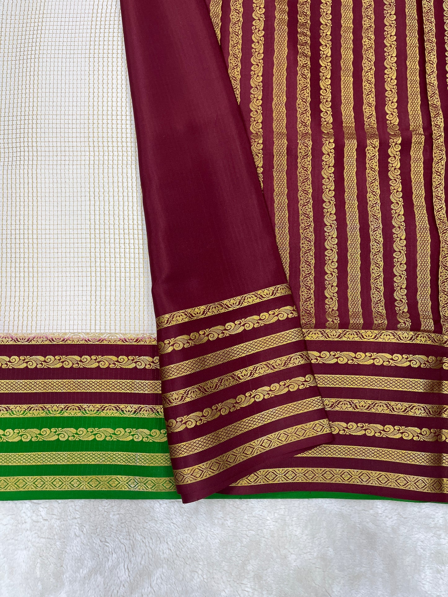 Pure Crepe Mysore Silk Bentex checks - 2637797