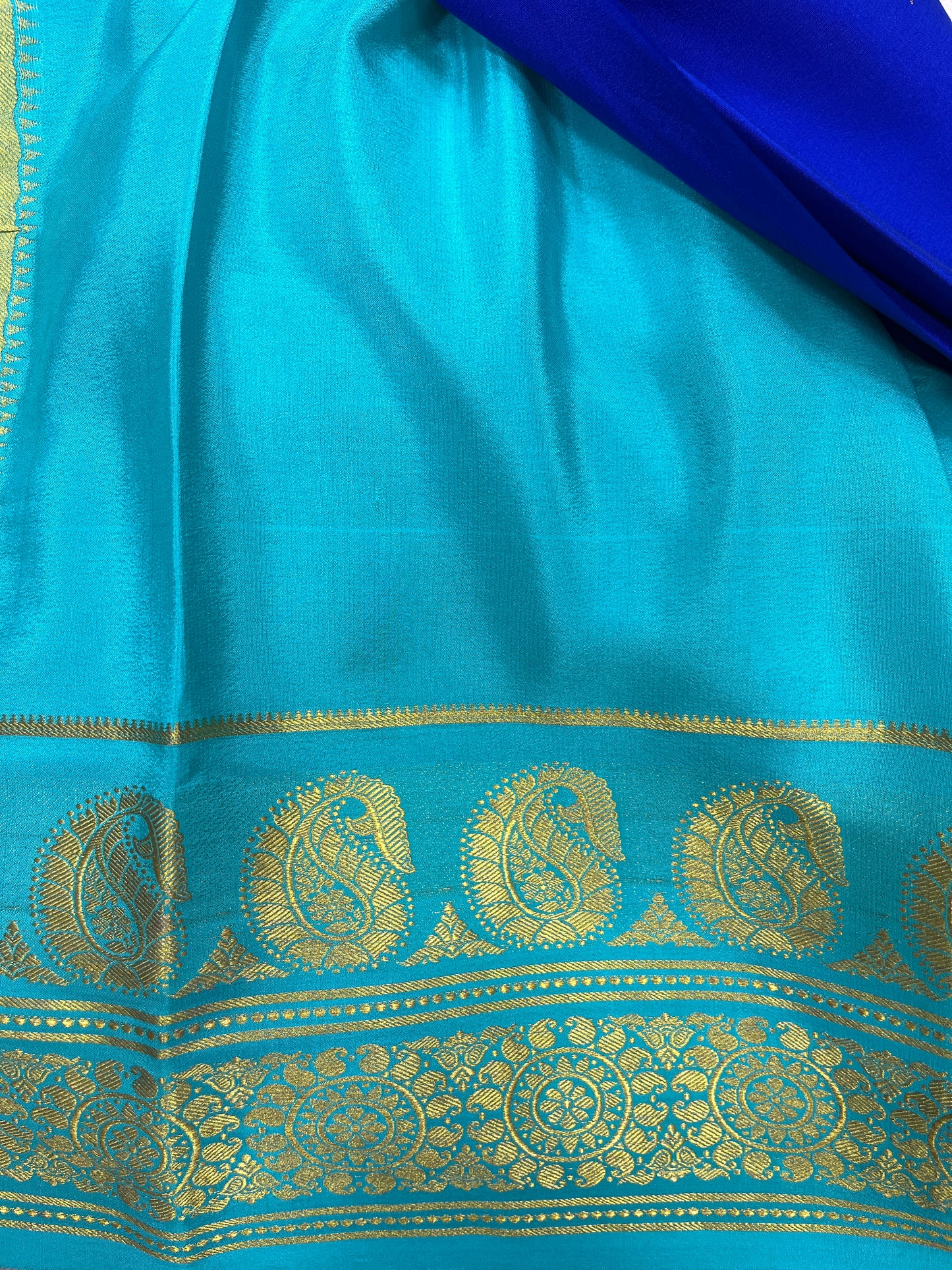 Pure crepe Mysore silk KSIC Mango(1101801)