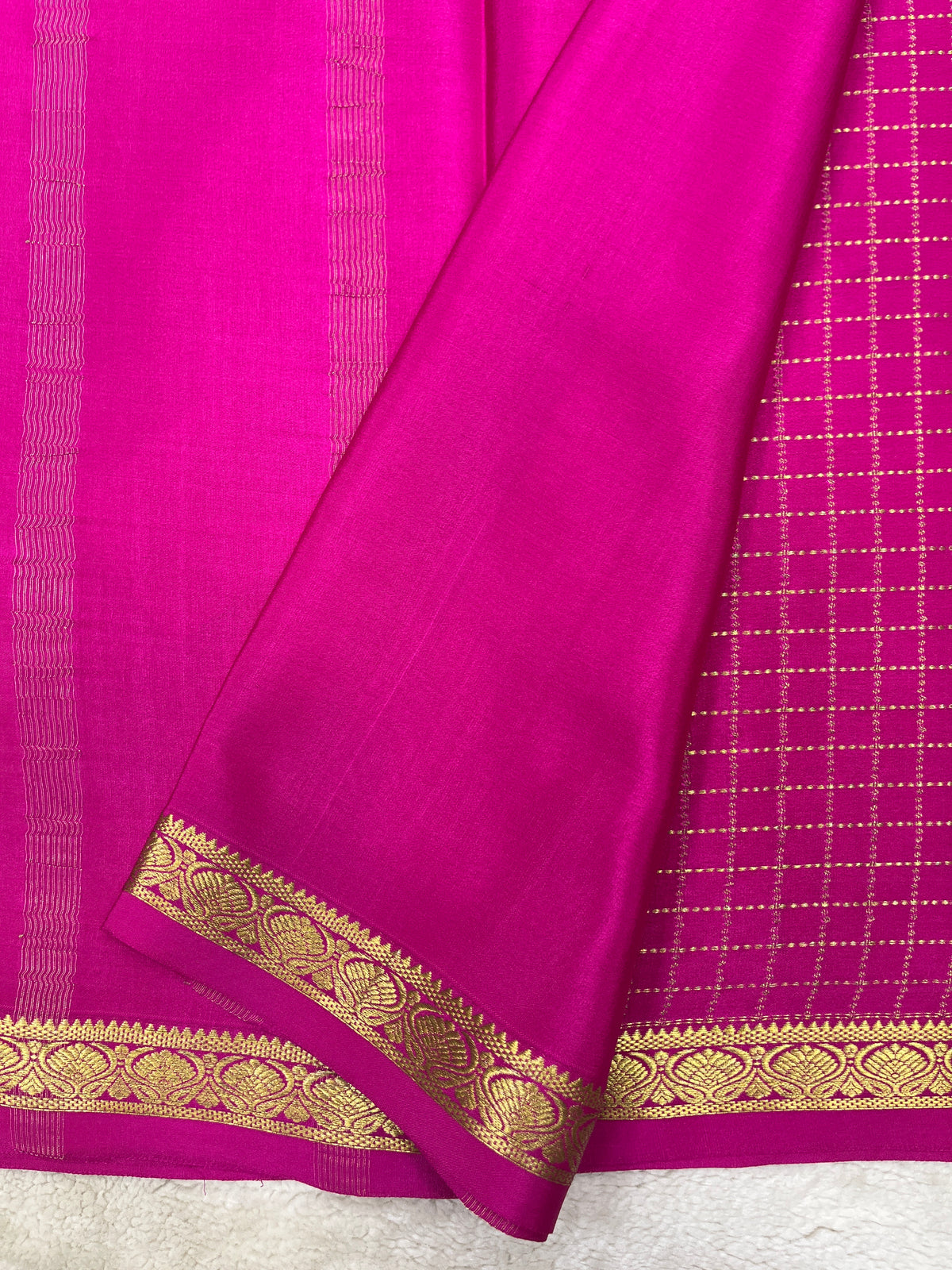 Pure crepe Mysore silk saree 1205002 (120gsm)
