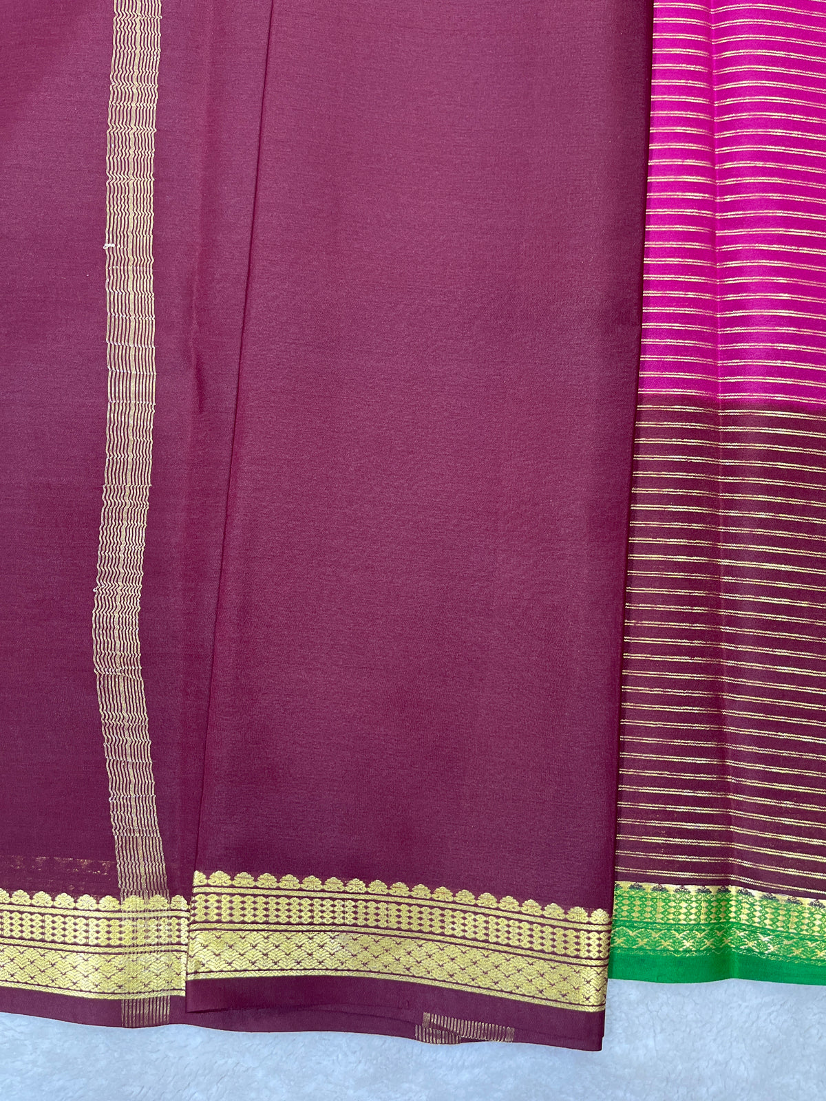 Pure crepe Mysore silk saree 26386509 (70gsm)