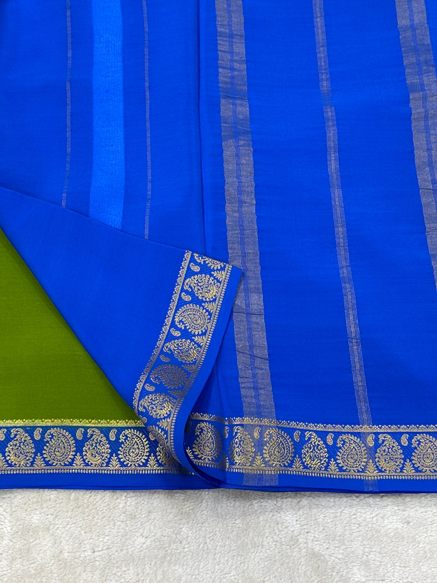 Sliver Based zari Pure Mysore Silk Saree