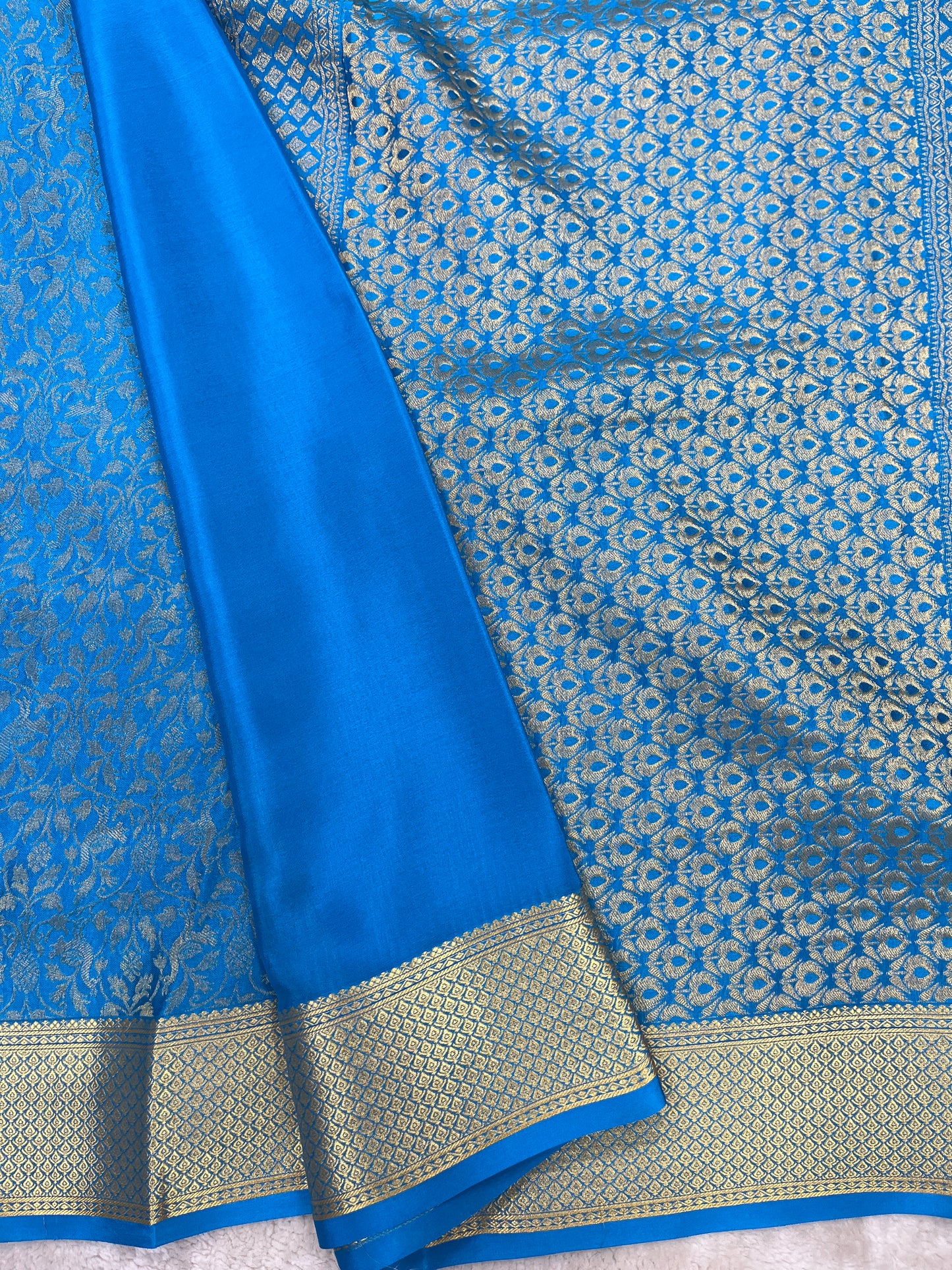 Pure Crepe Mysore Silk brocade - 1145315