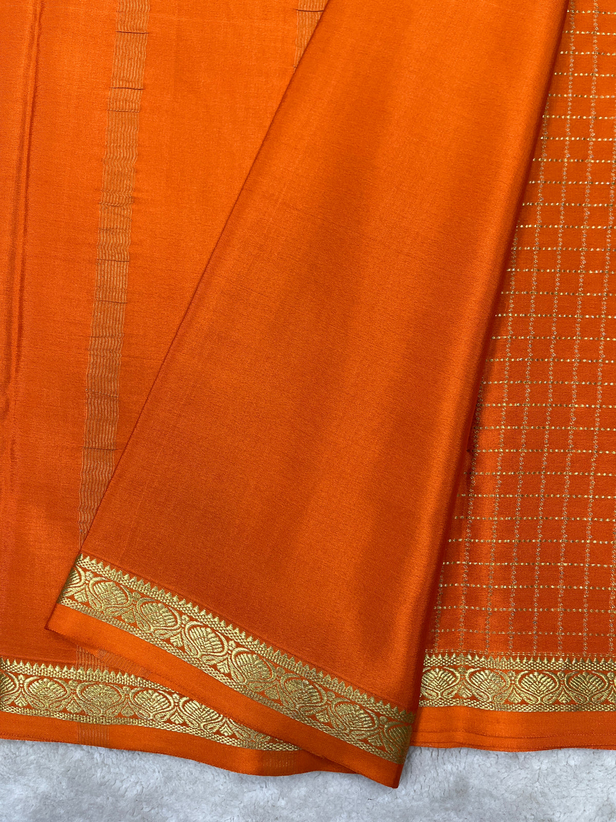 Pure crepe Mysore silk saree 12105002 (120gsm)