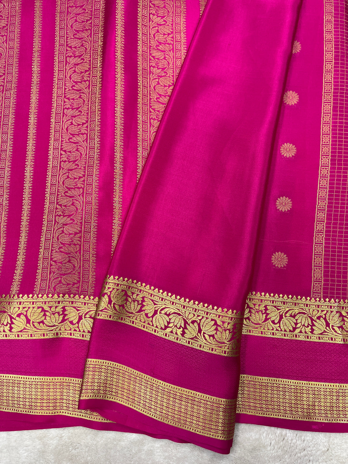 Pure crepe Mysore silk saree 12105001 (120gsm)