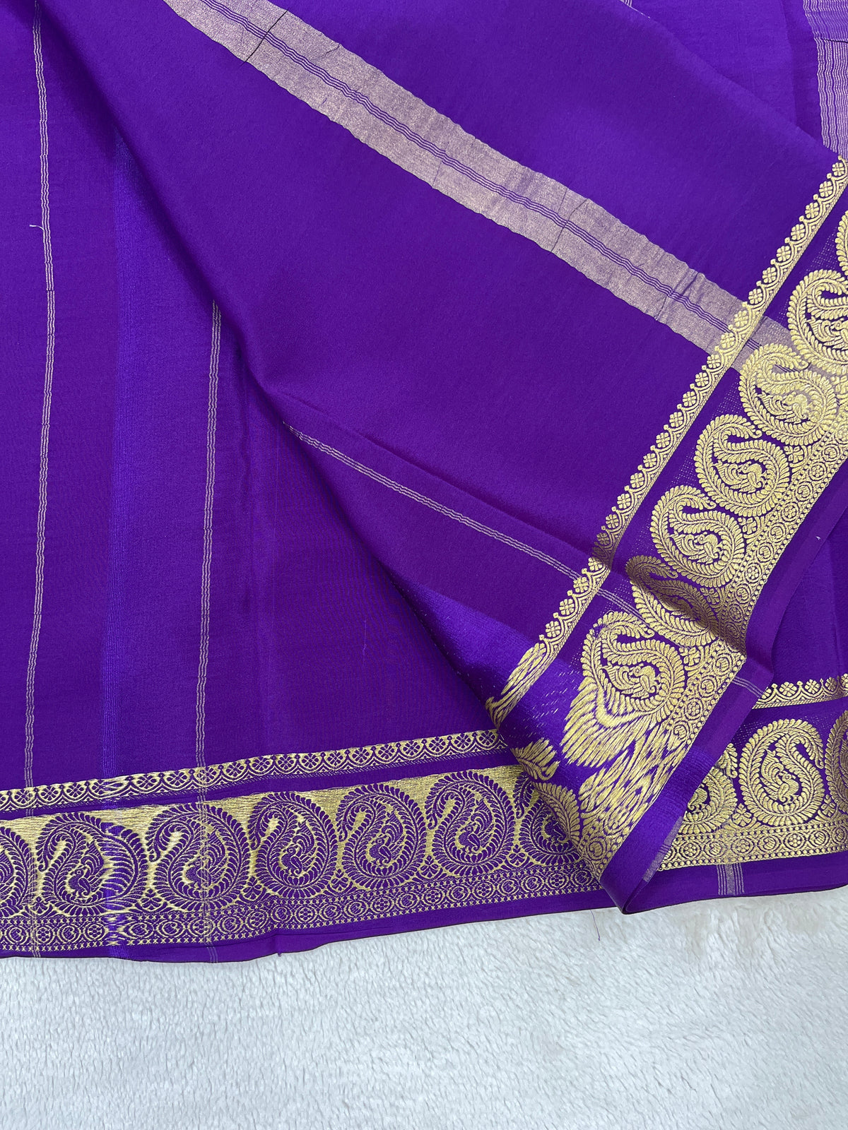 Pure Mysore saree -Mango Border-27261002(120GSM)