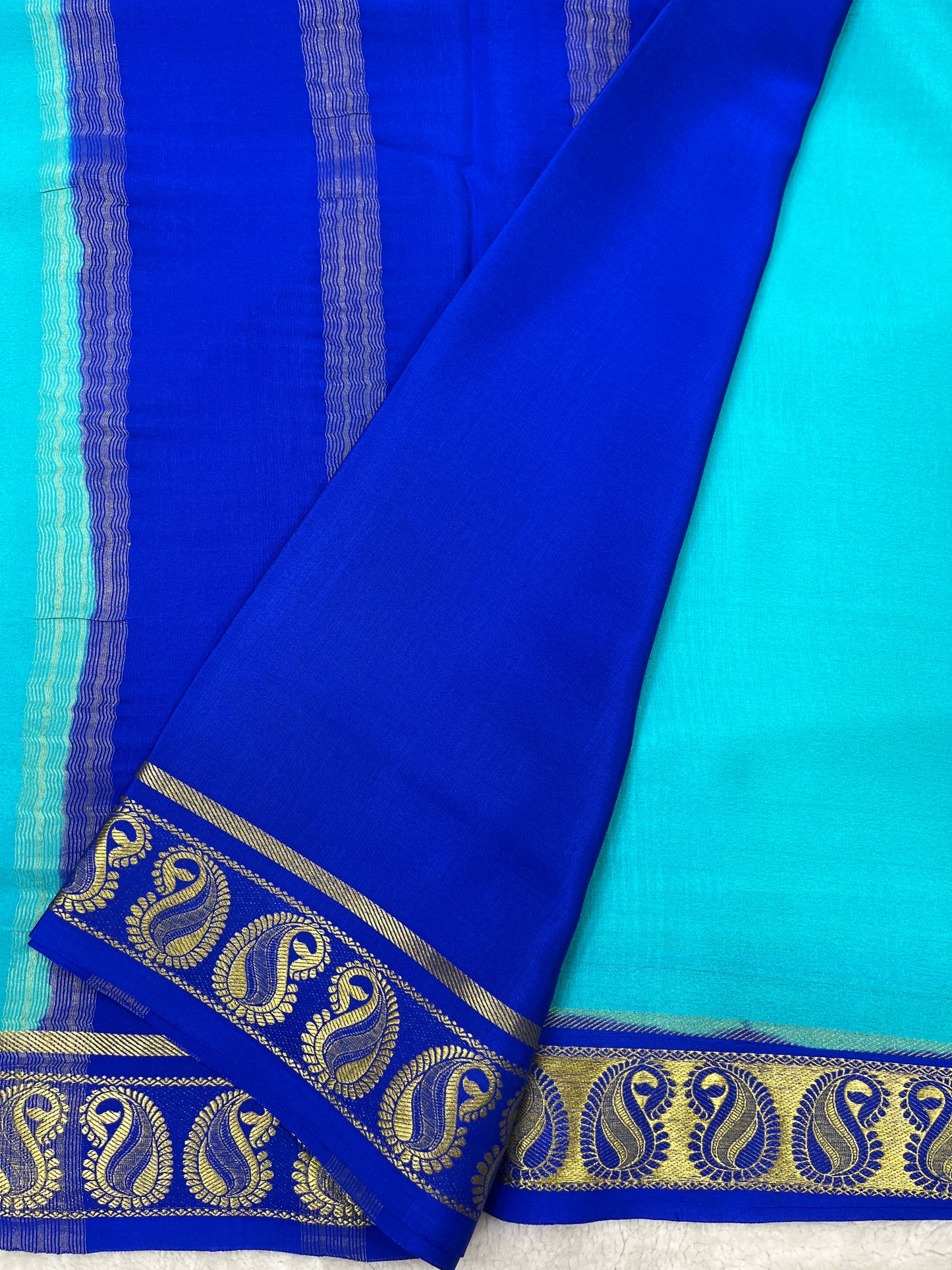 Pure crepe Mysore silk saree-120 Gsm(1104001)