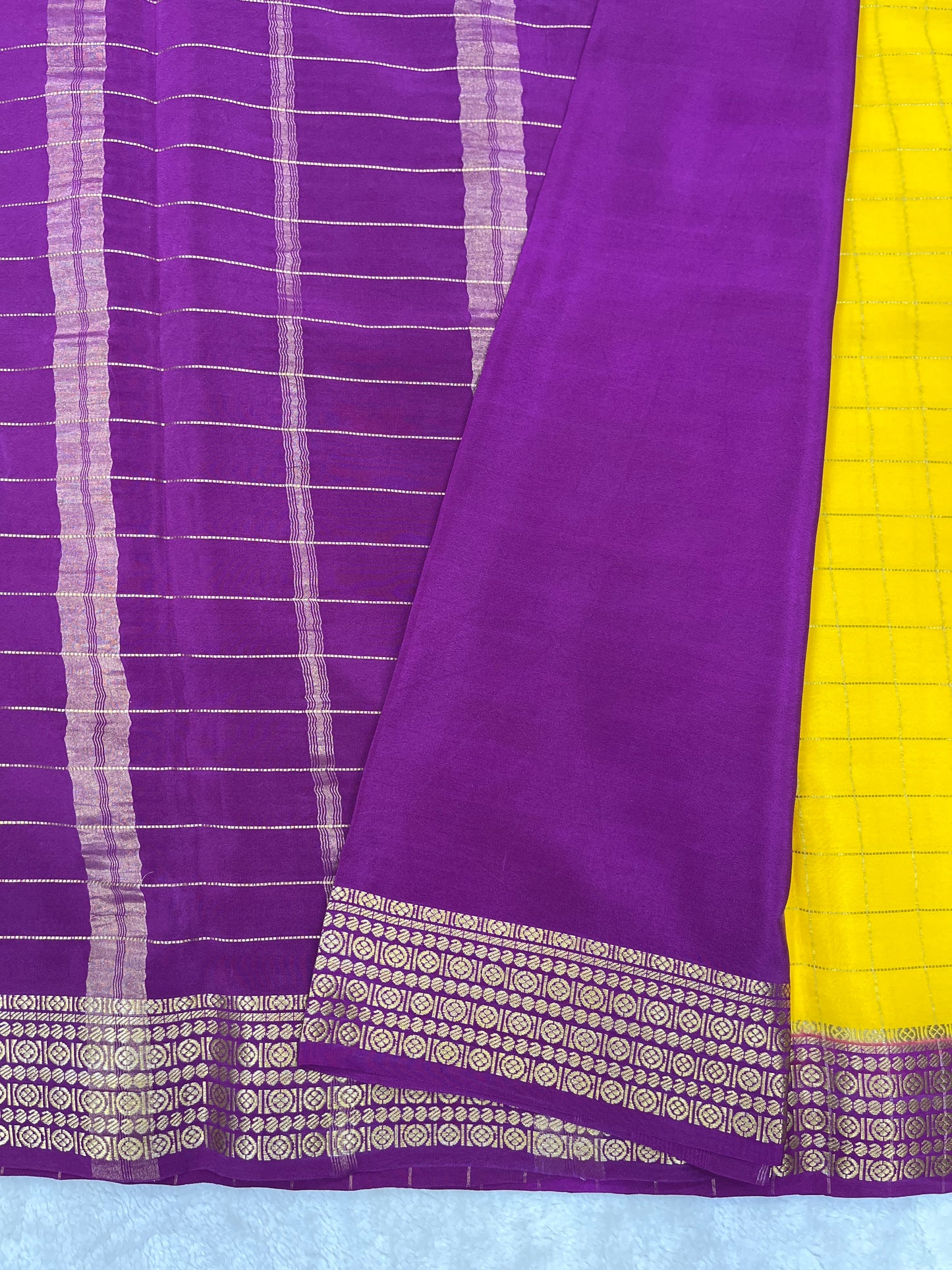 Sliver zari Mysore silk sarees