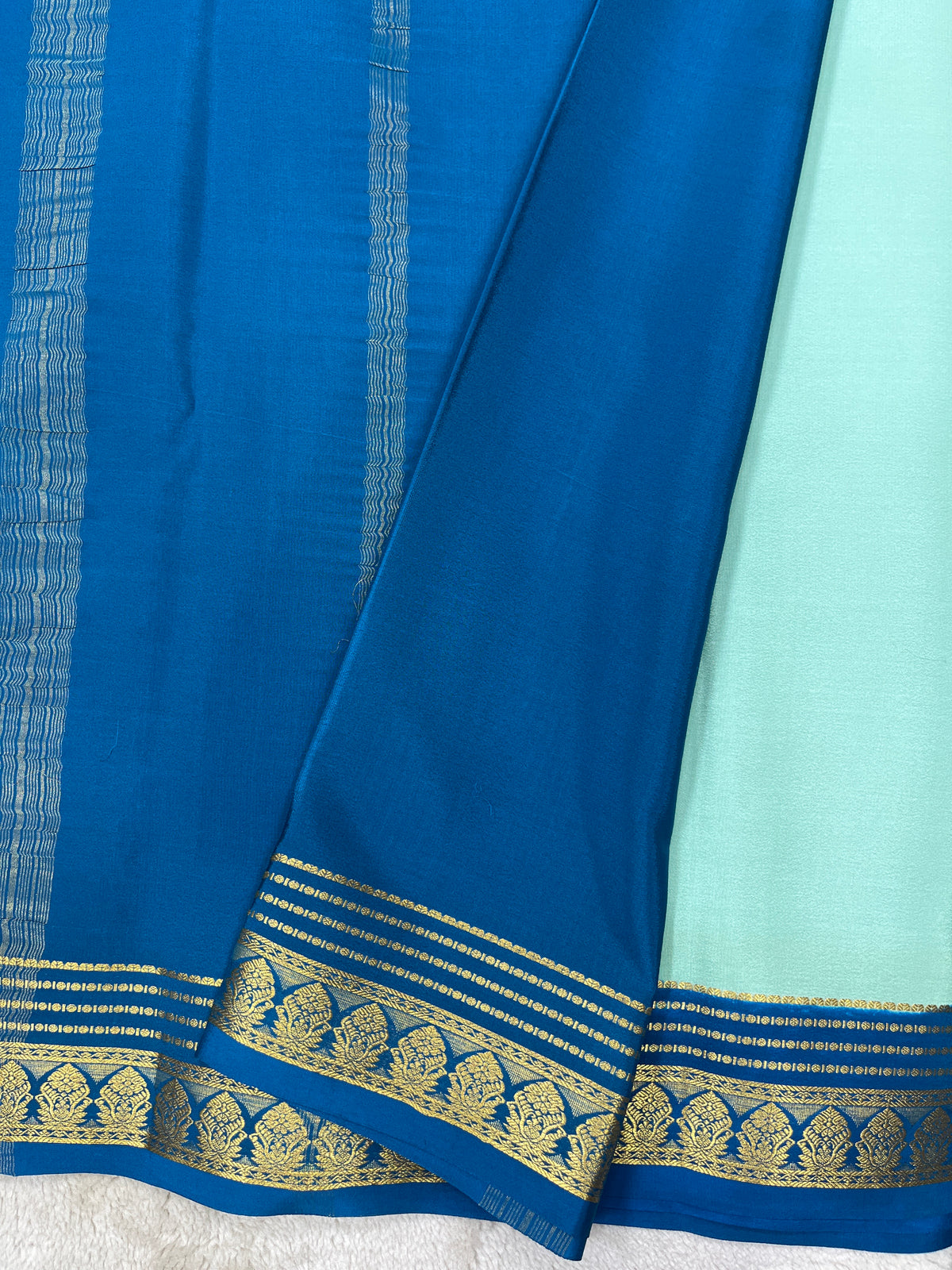 Pure crepe Mysore silk saree 136451 (100 GSM)