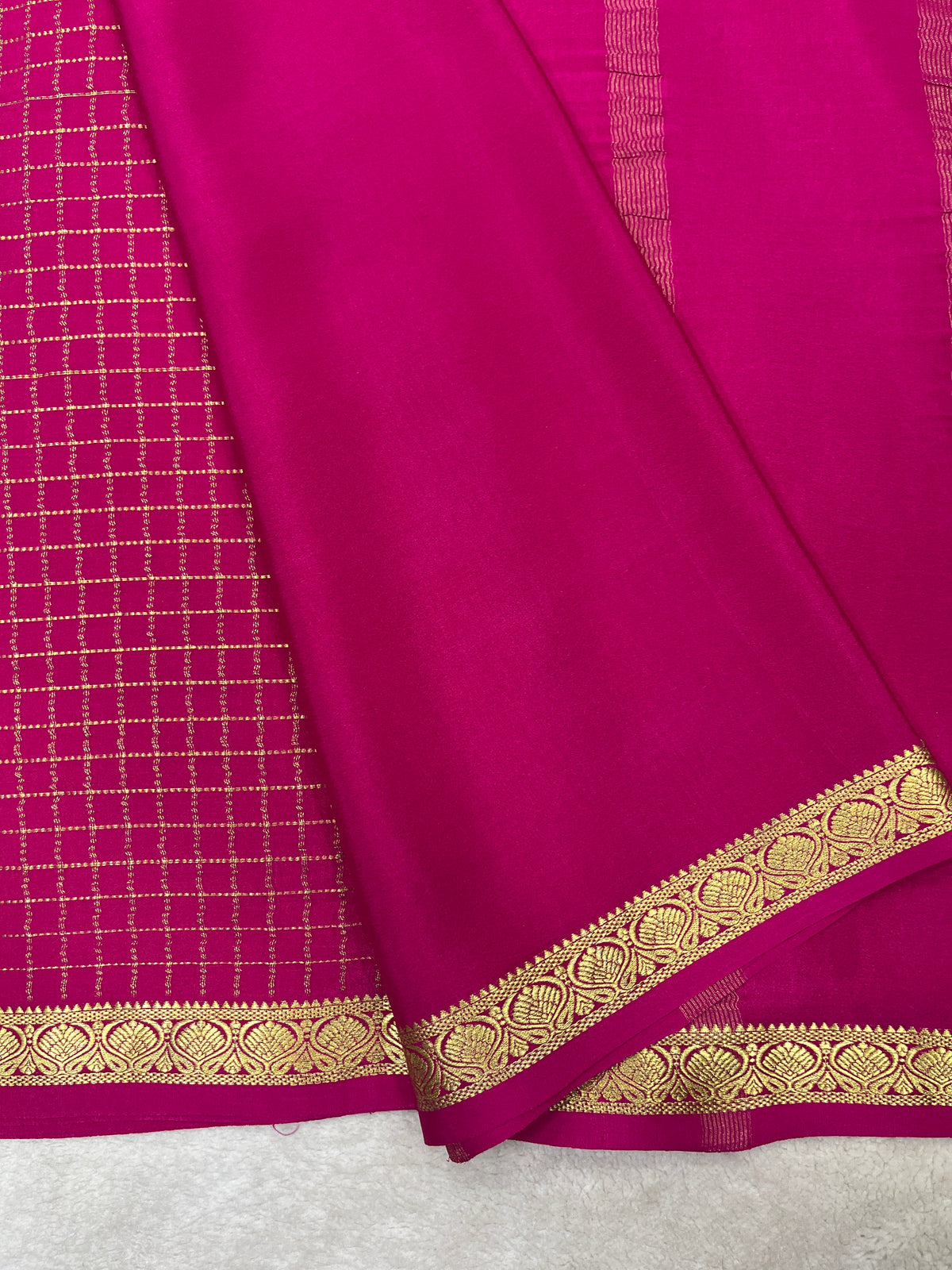 Pure crepe Mysore silk saree 12105002 (120gsm)