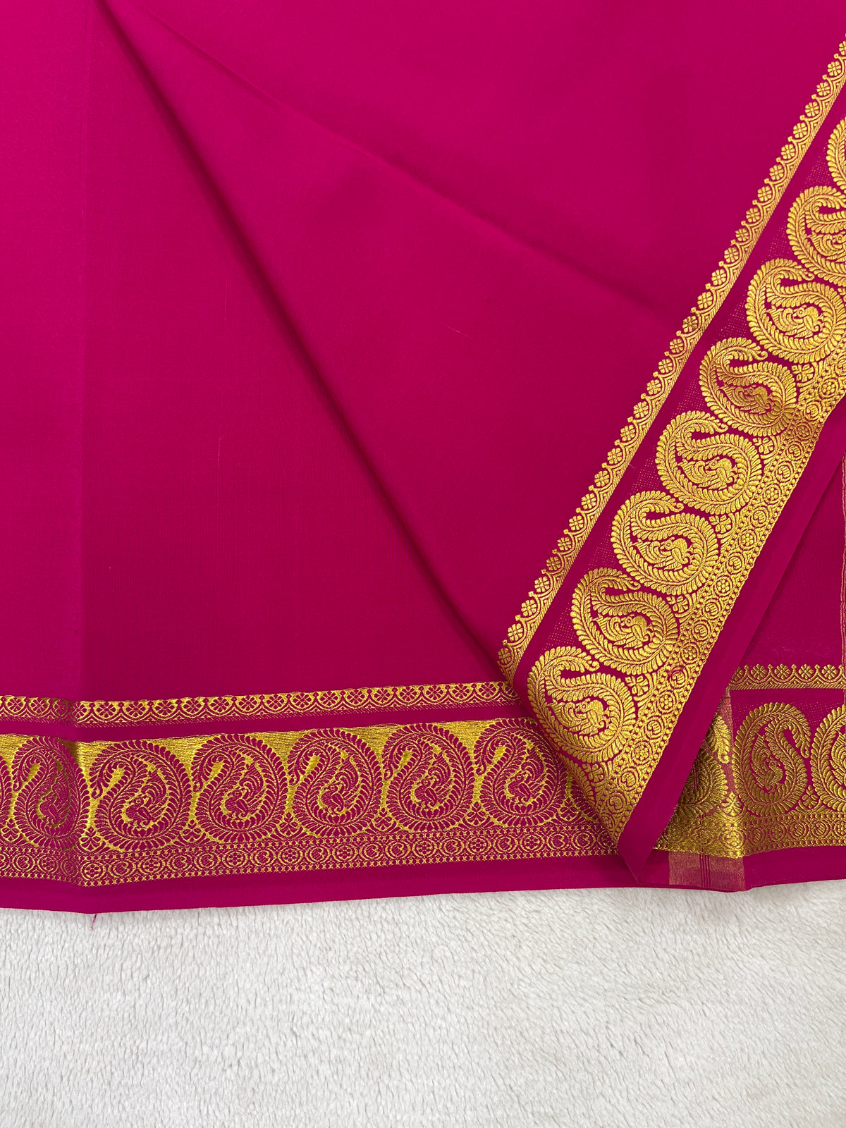 Pure Mysore silk-Mango Border-27261002(120GSM)