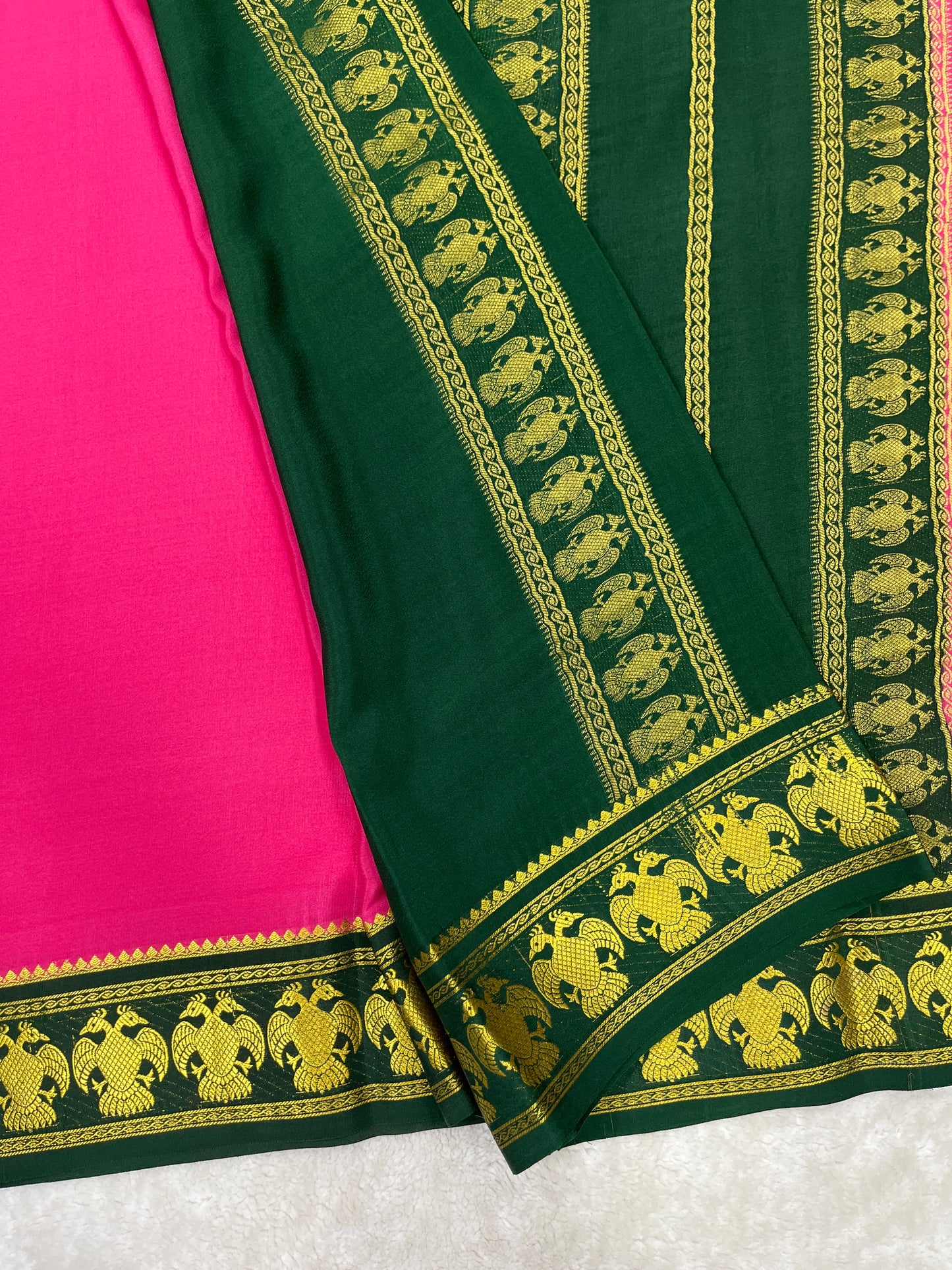Pure Crepe Mysore Silk gandaberunda - 1146003