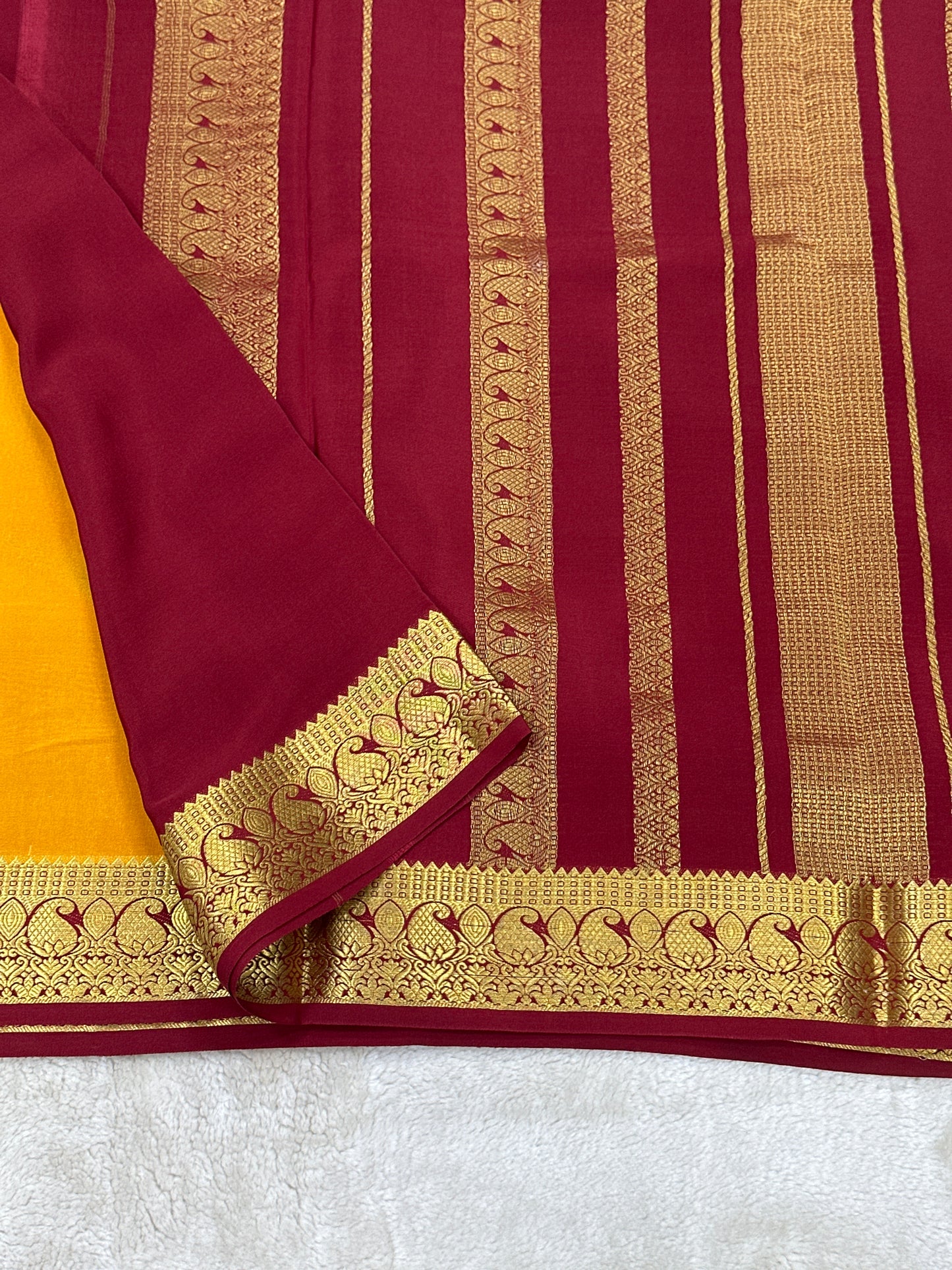 Sliver Based zari Pure Mysore Silk Saree