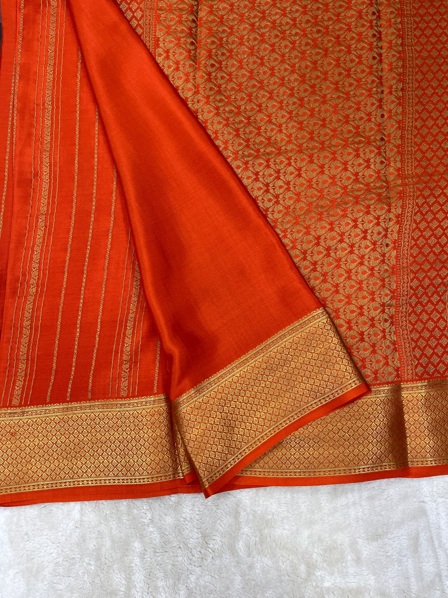 Pure Crepe Mysore Silk Dt strips - 1145306