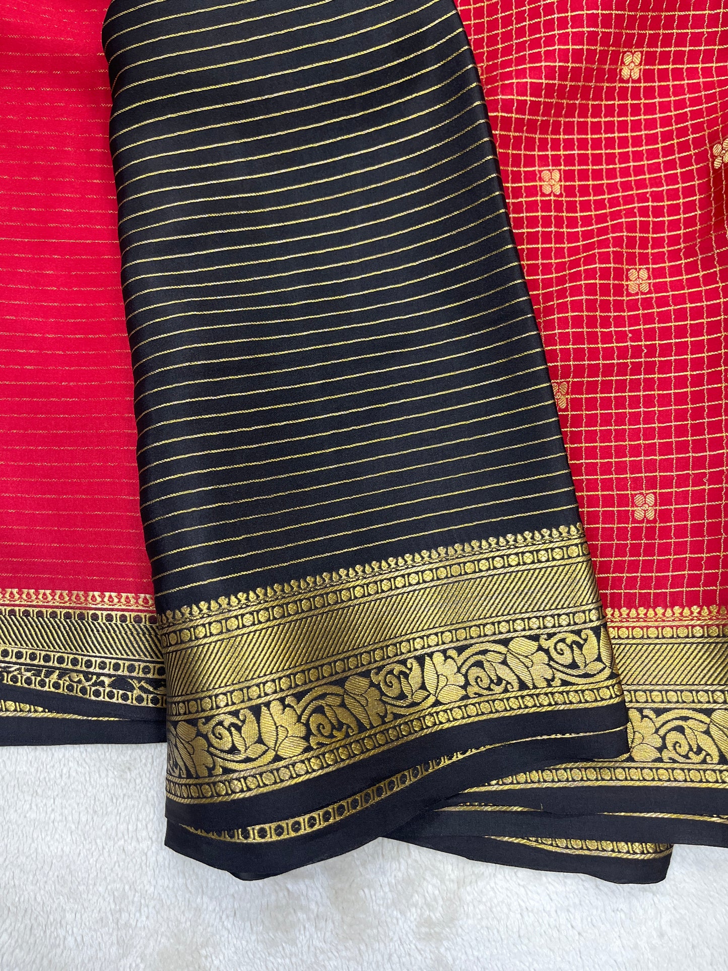 Pure crepe Mysore silk-Dhivya Checks(26379937)