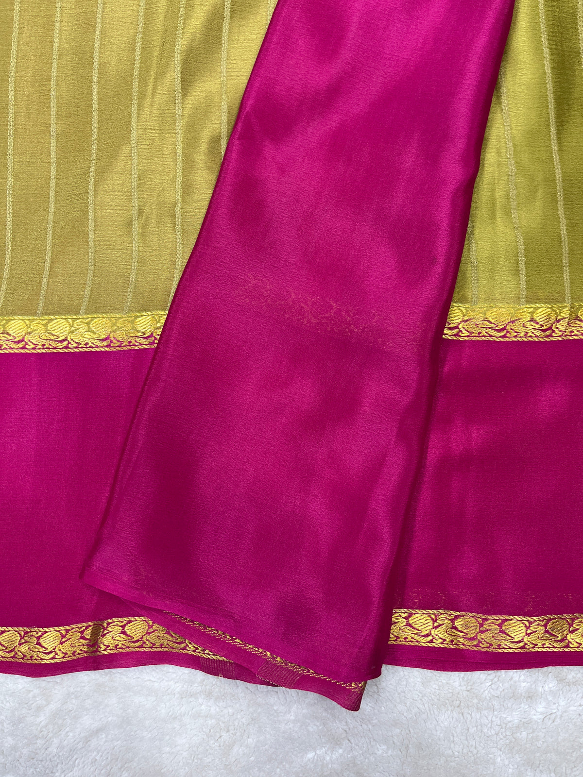 Pure crepe Mysore silk saree 1111801 (60gsm)