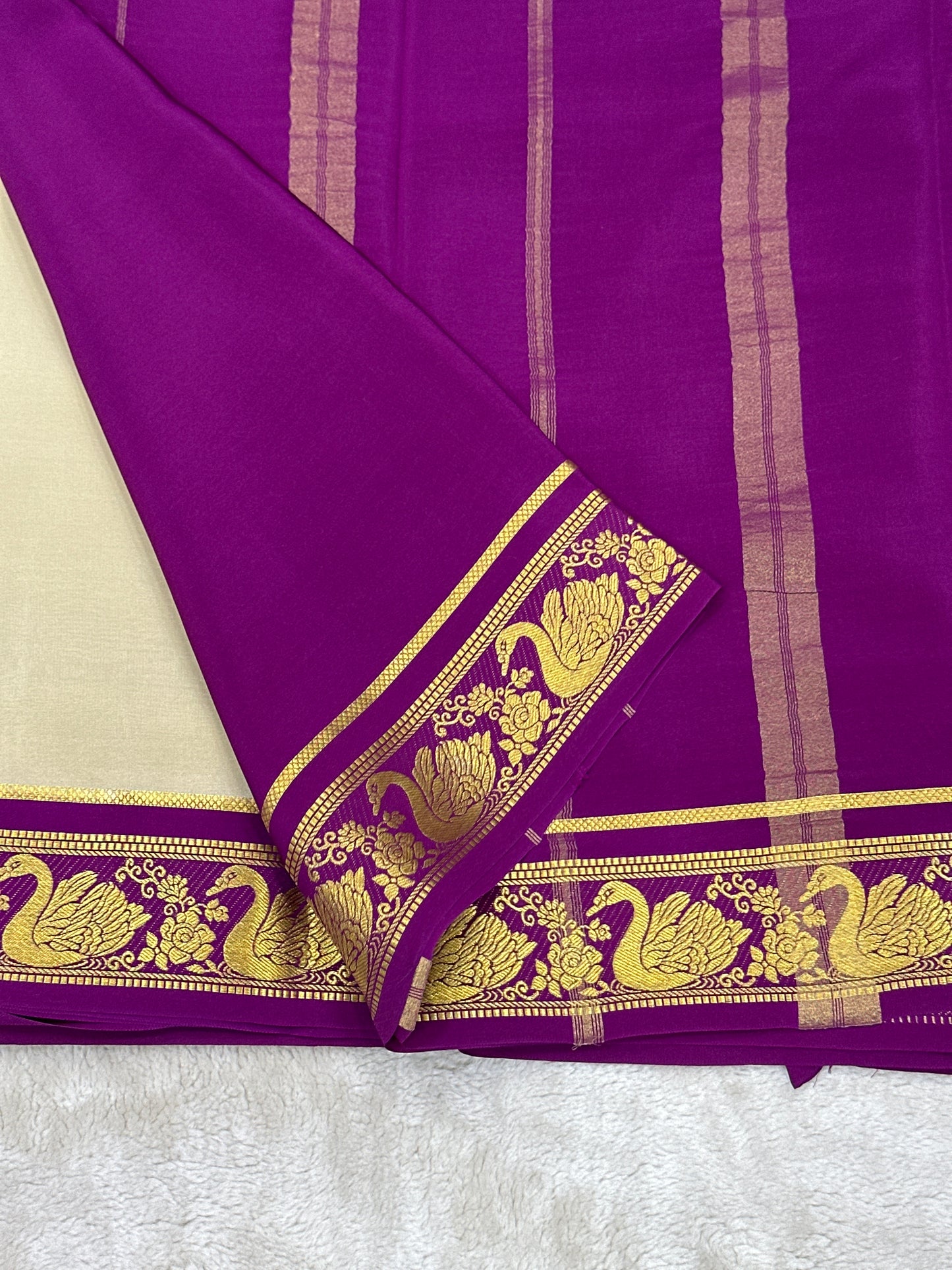 Sliver Based zari Pure Mysore Silk Saree