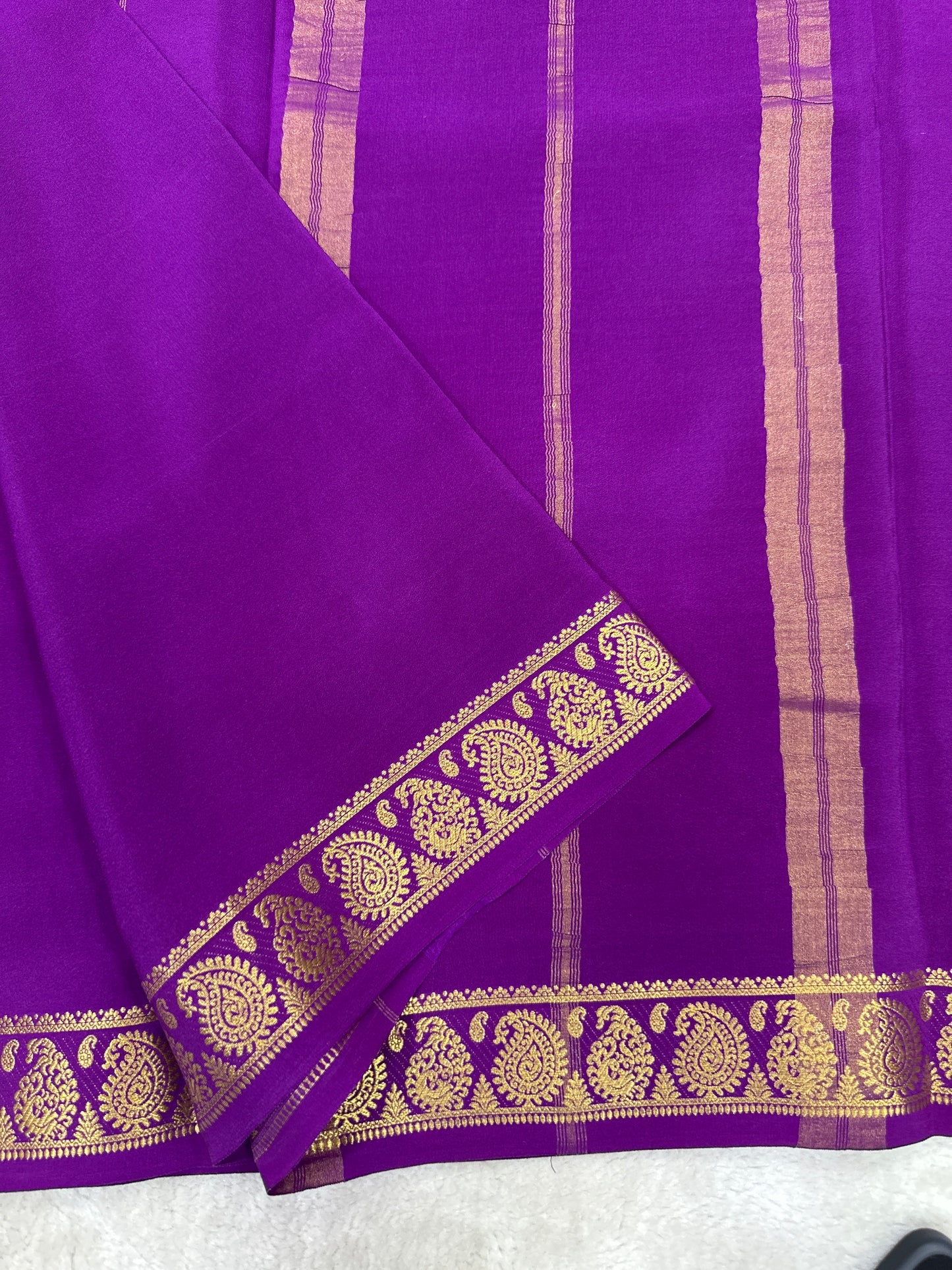 Sliver Based zari Pure Mysore Silk Saree