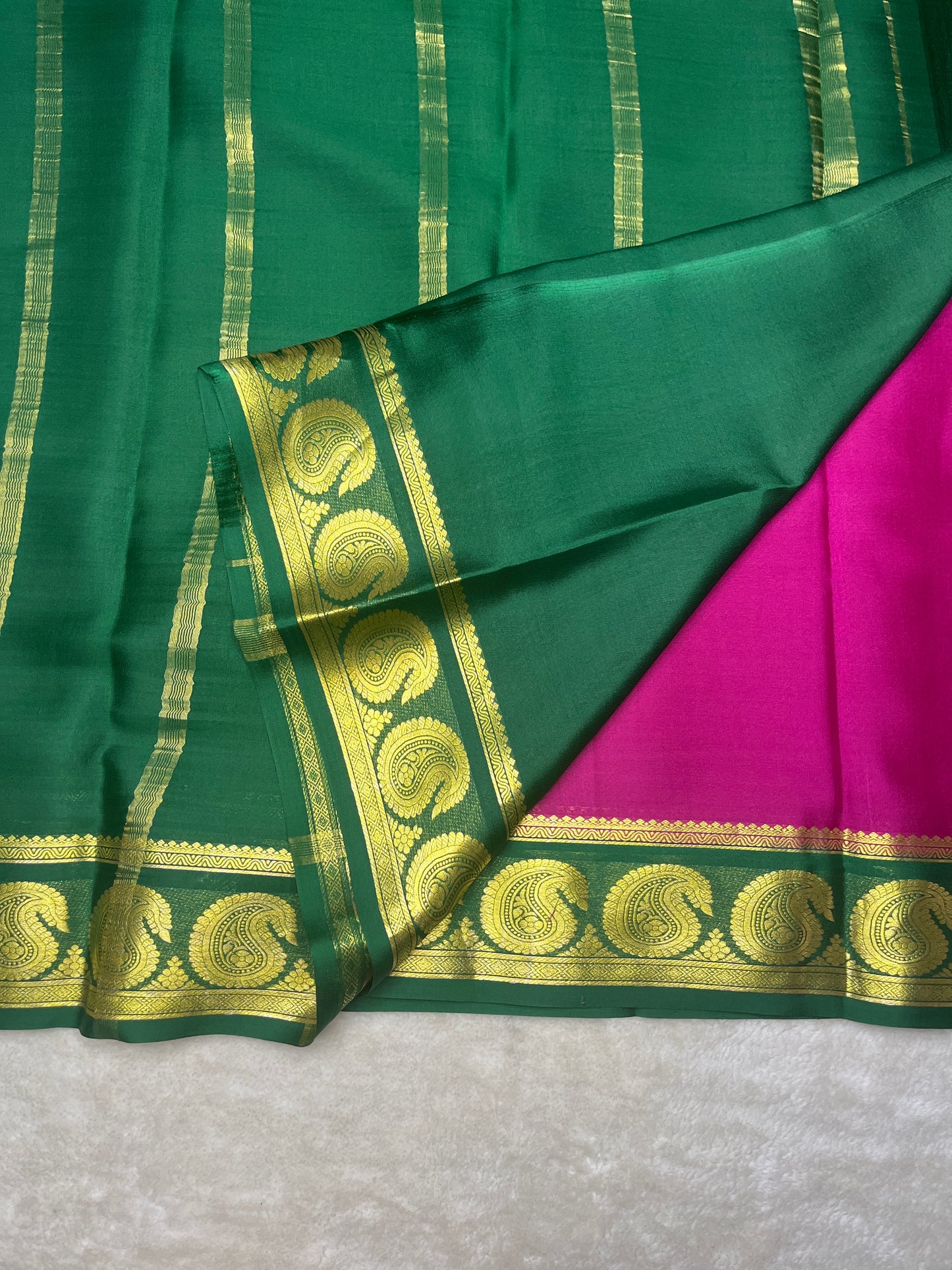 Pure crepe Mysore silk saree-70GSM (26379704)