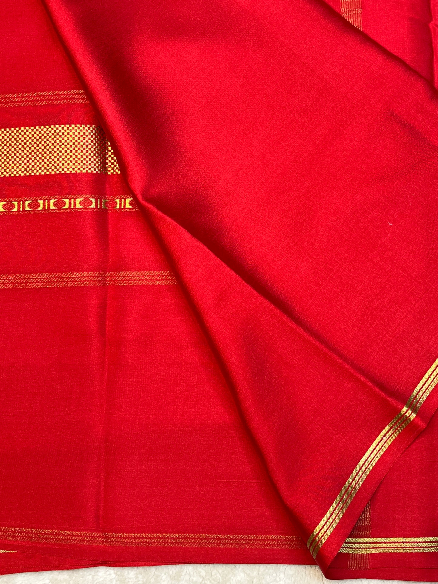 Pure crepe Mysore silk saree 3D Patta line 1240031