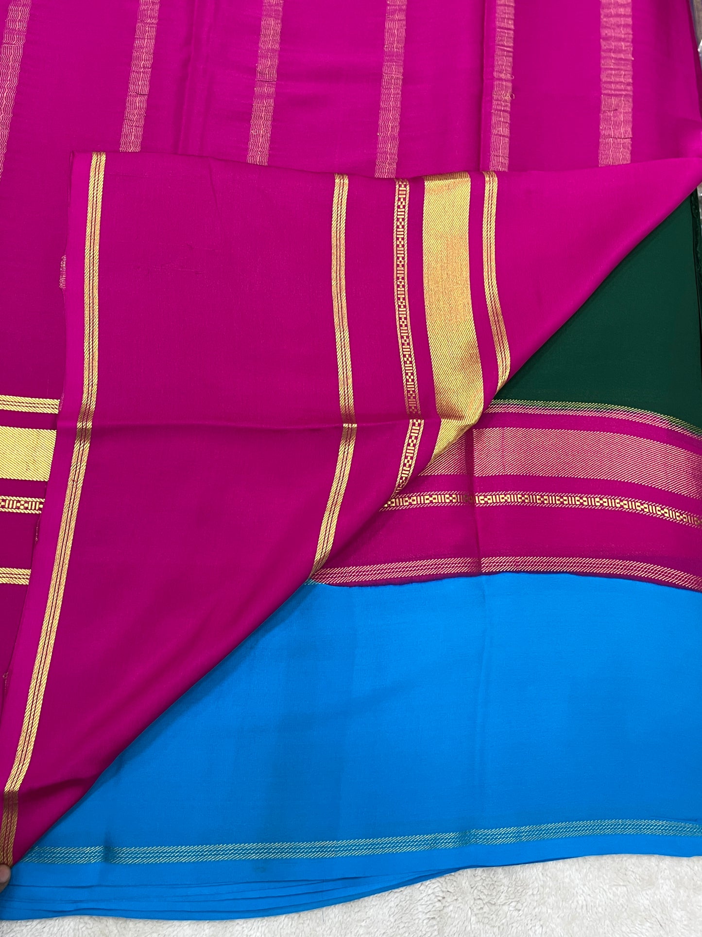 Pure crepe Mysore silk saree 16271506