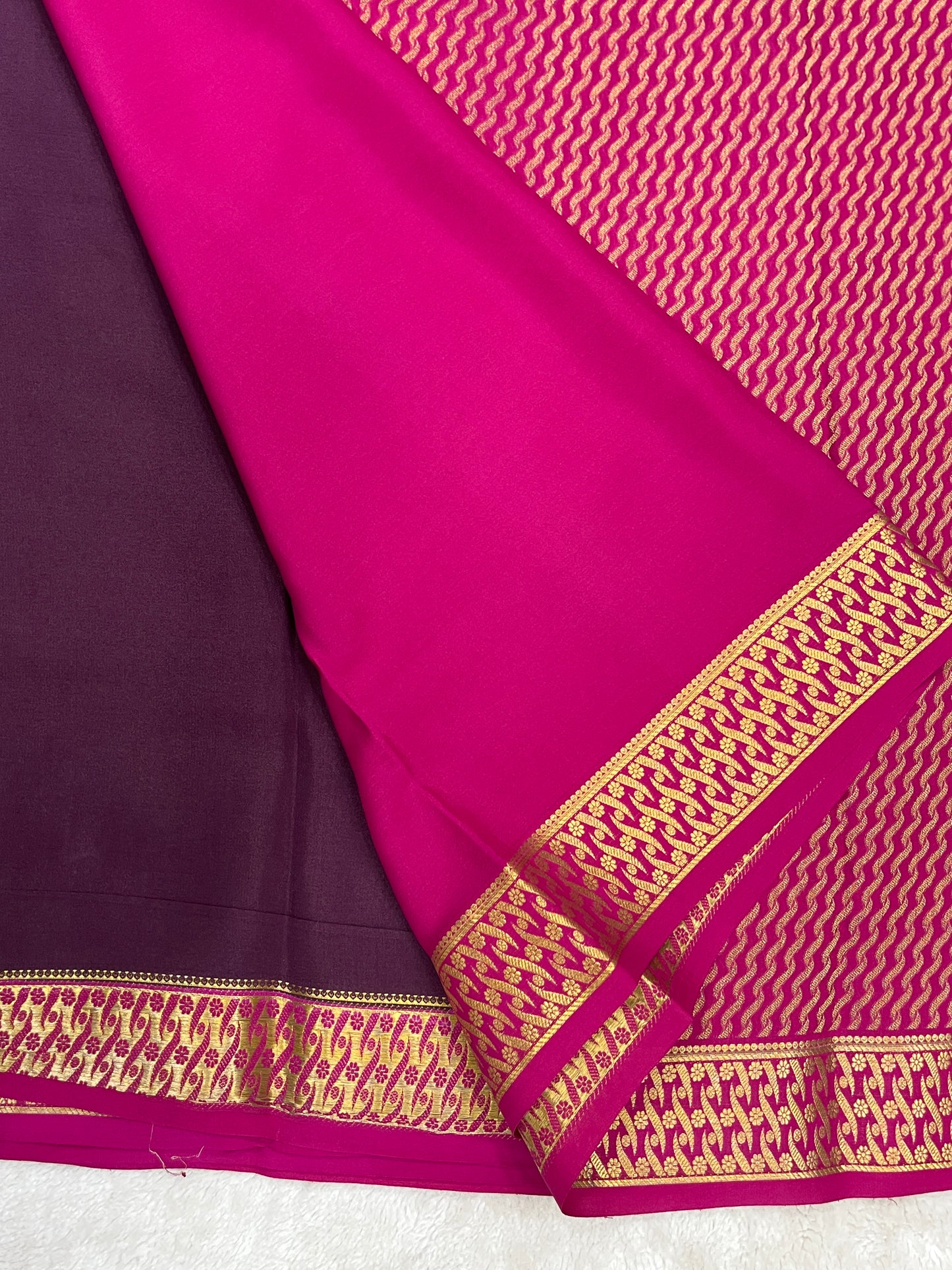 Pure crepe Mysore silk saree - 16271504