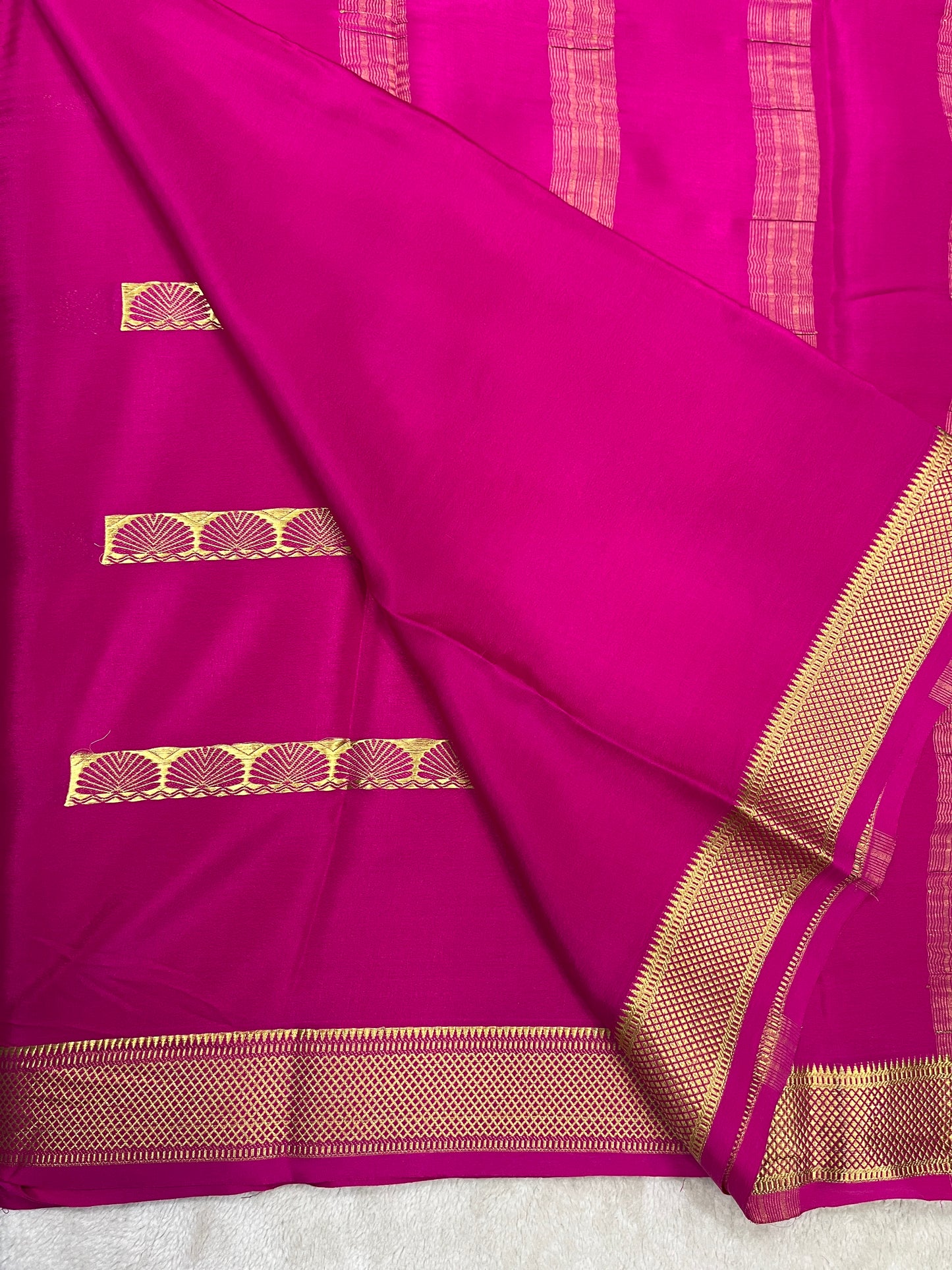 Pure Crepe Mysore silk saree - 16271504