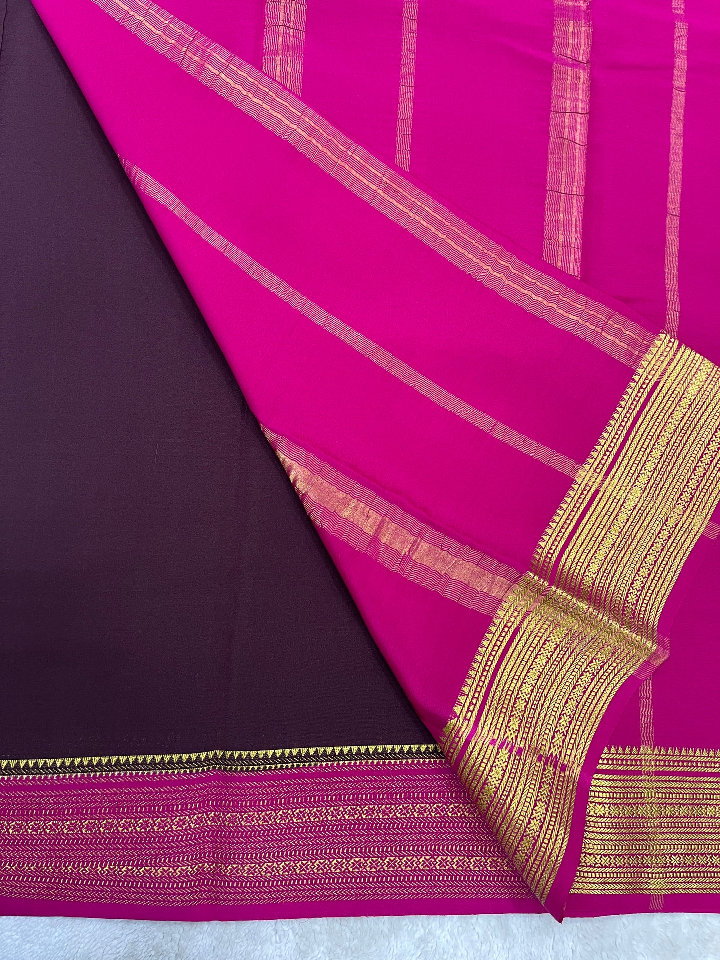 pure crepe mysore silk - Rudrakash - 1146004