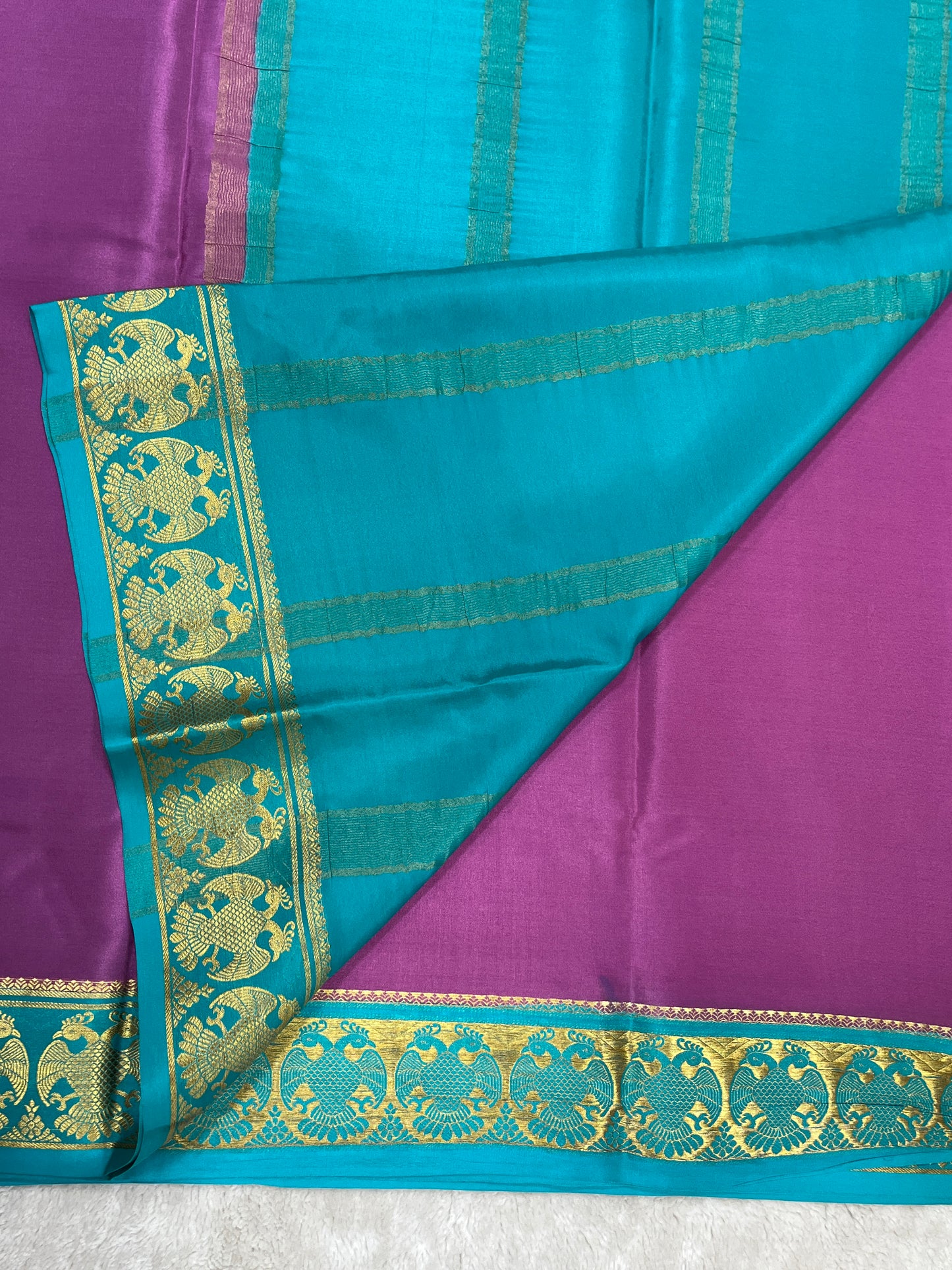 pure crepe mysore silk - Rudrakash - 1146004
