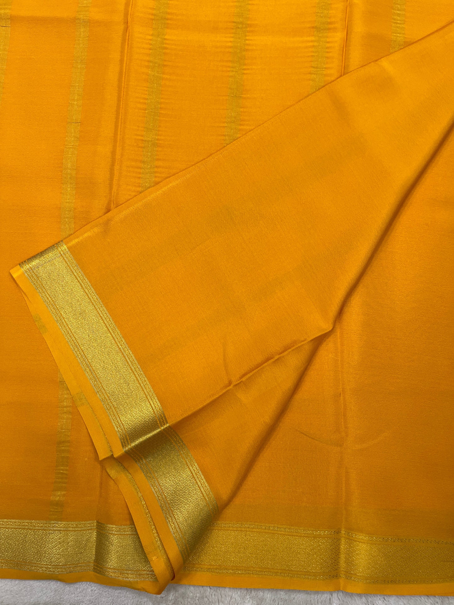 Pure Crepe Mysore Silk Saree in self color - 1610271