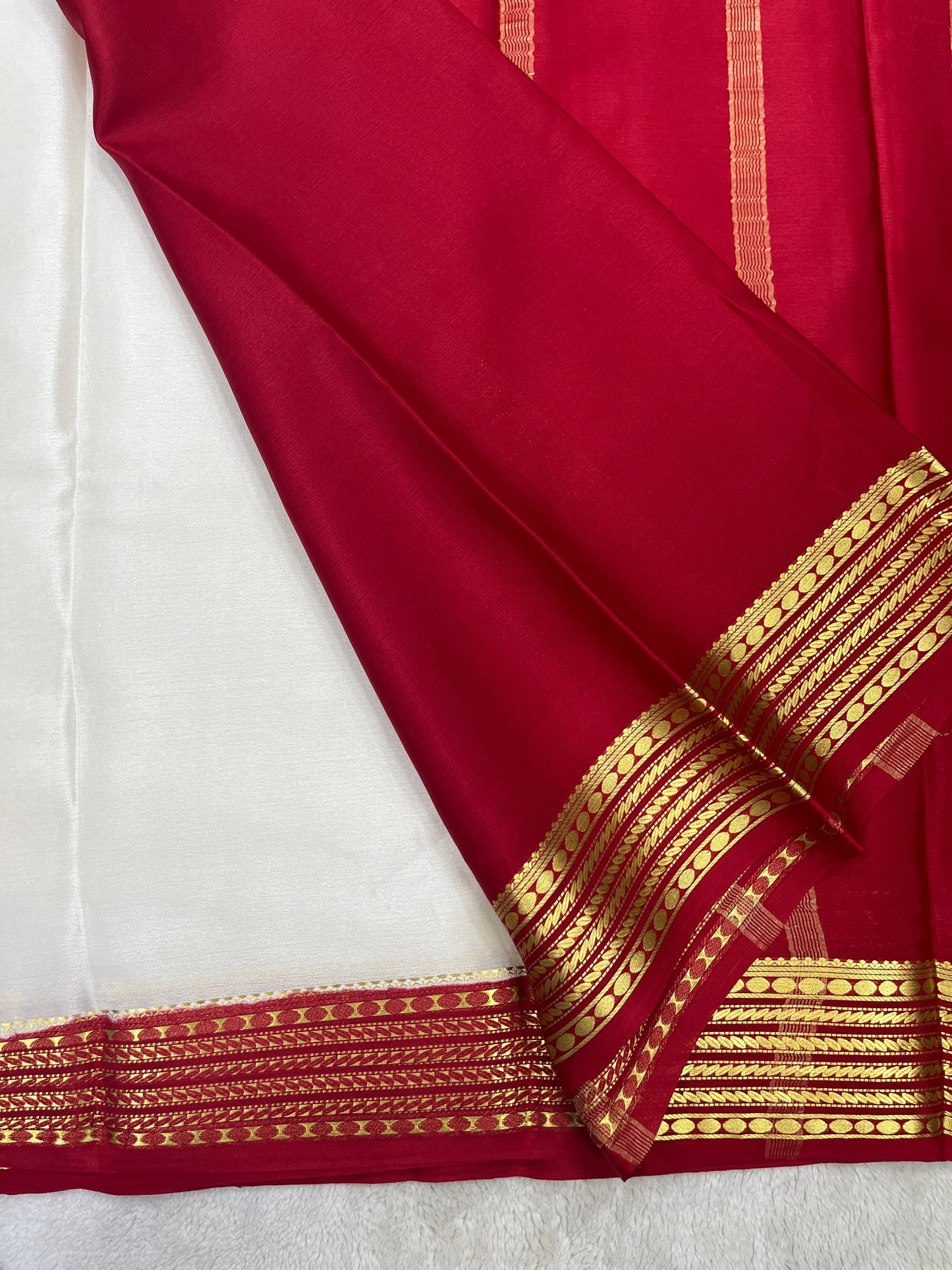 Pure Crepe Mysore silk saree - Rudraksha Border-1610102