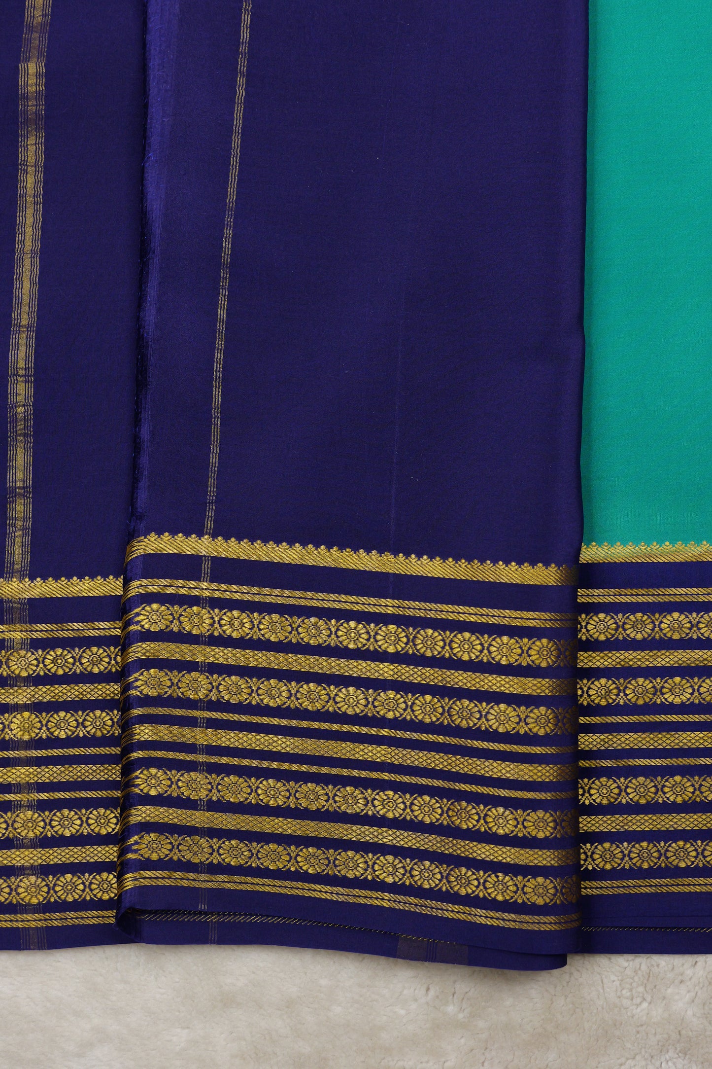 Pure mysore silk sarees Rudraksh Big Border(1436885)