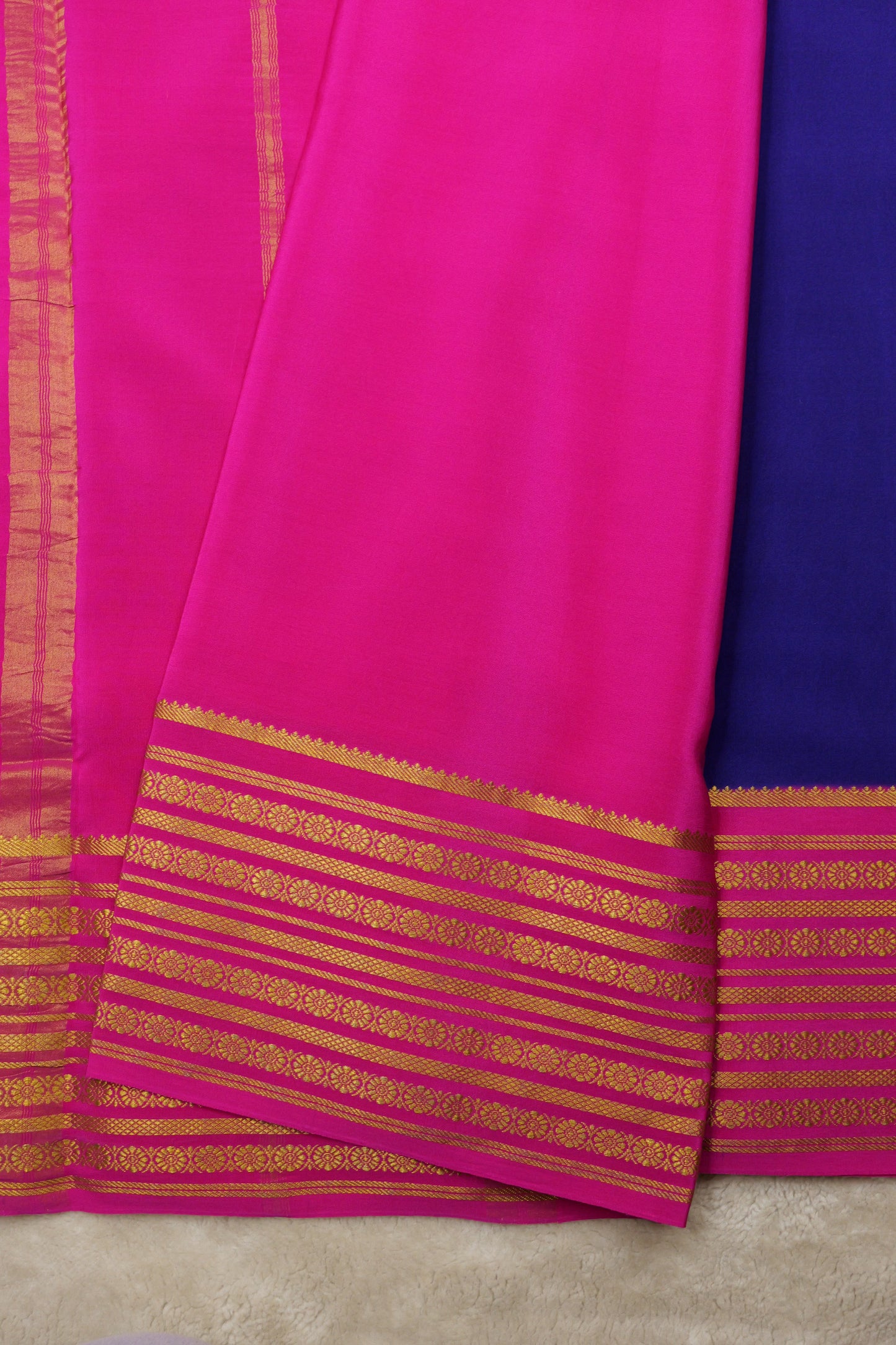 Pure mysore silk sarees Rudraksh Big Border(1436885)
