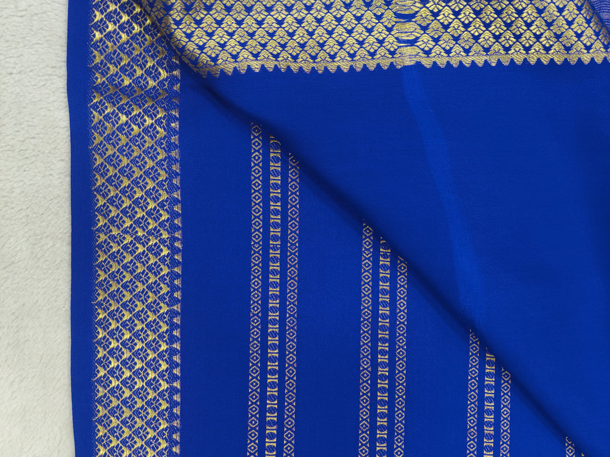 Pure Crepe Mysore silk saree 1112901 (120GSM)