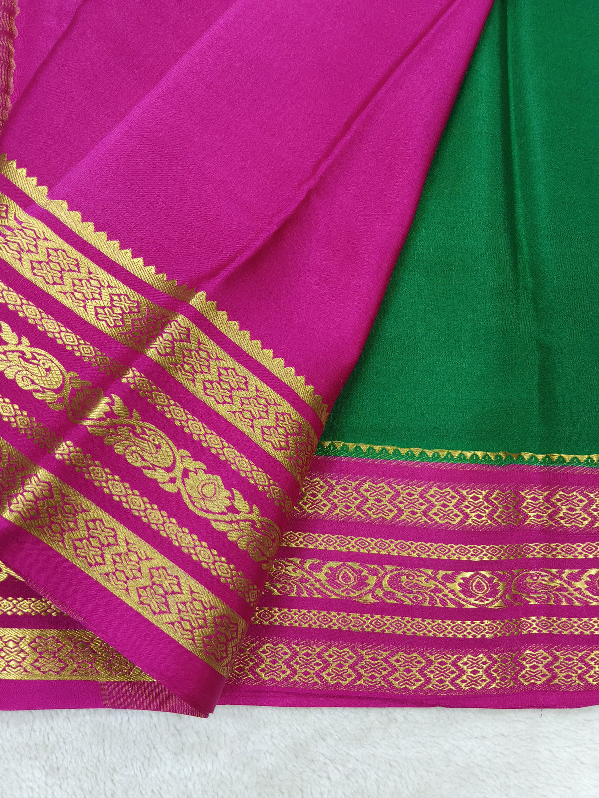 Pure Crepe Mysore silk saree 1112901 (120GSM)