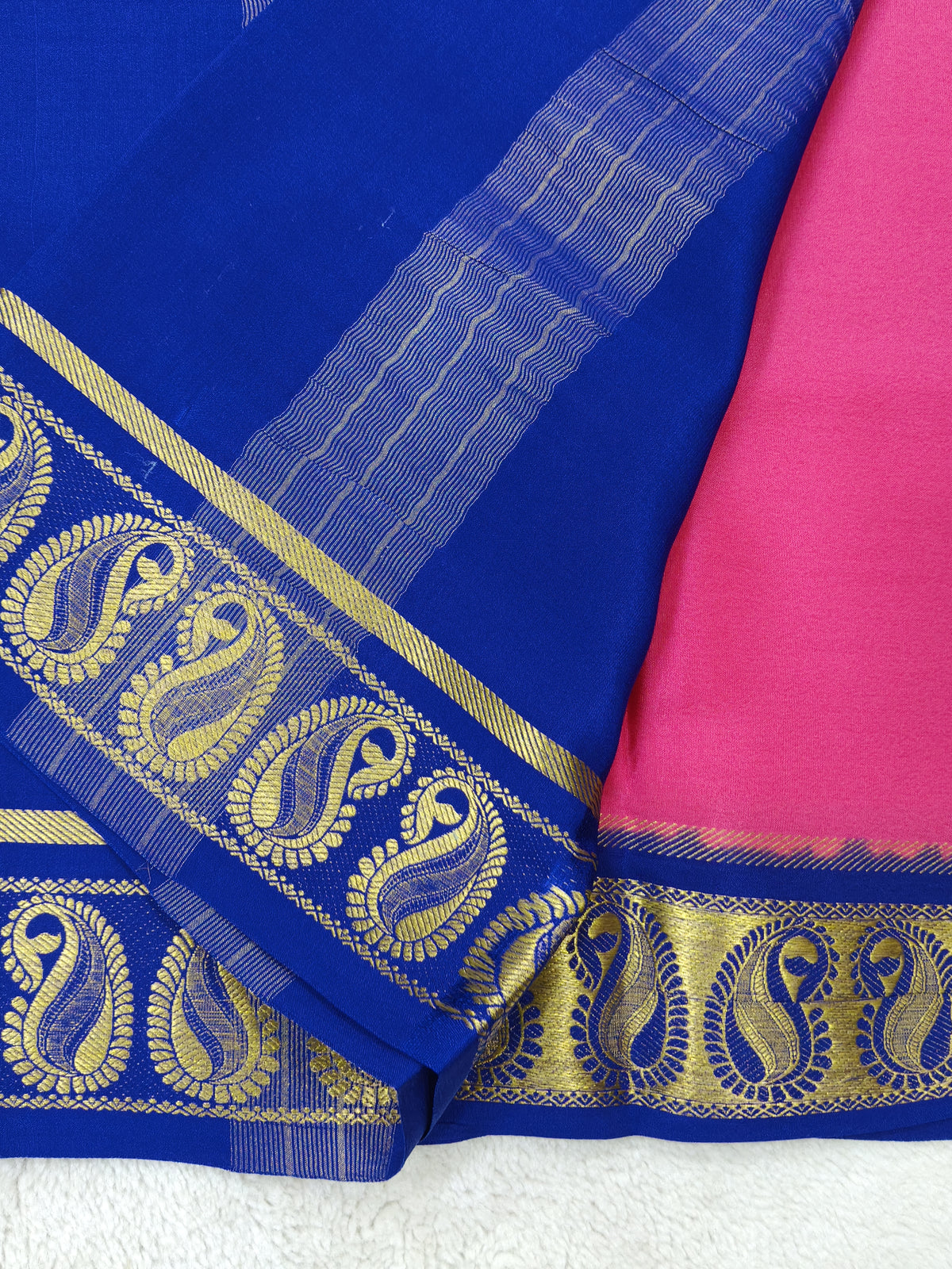 Pure Crepe Mysore silk saree 1112901 (120GSM)